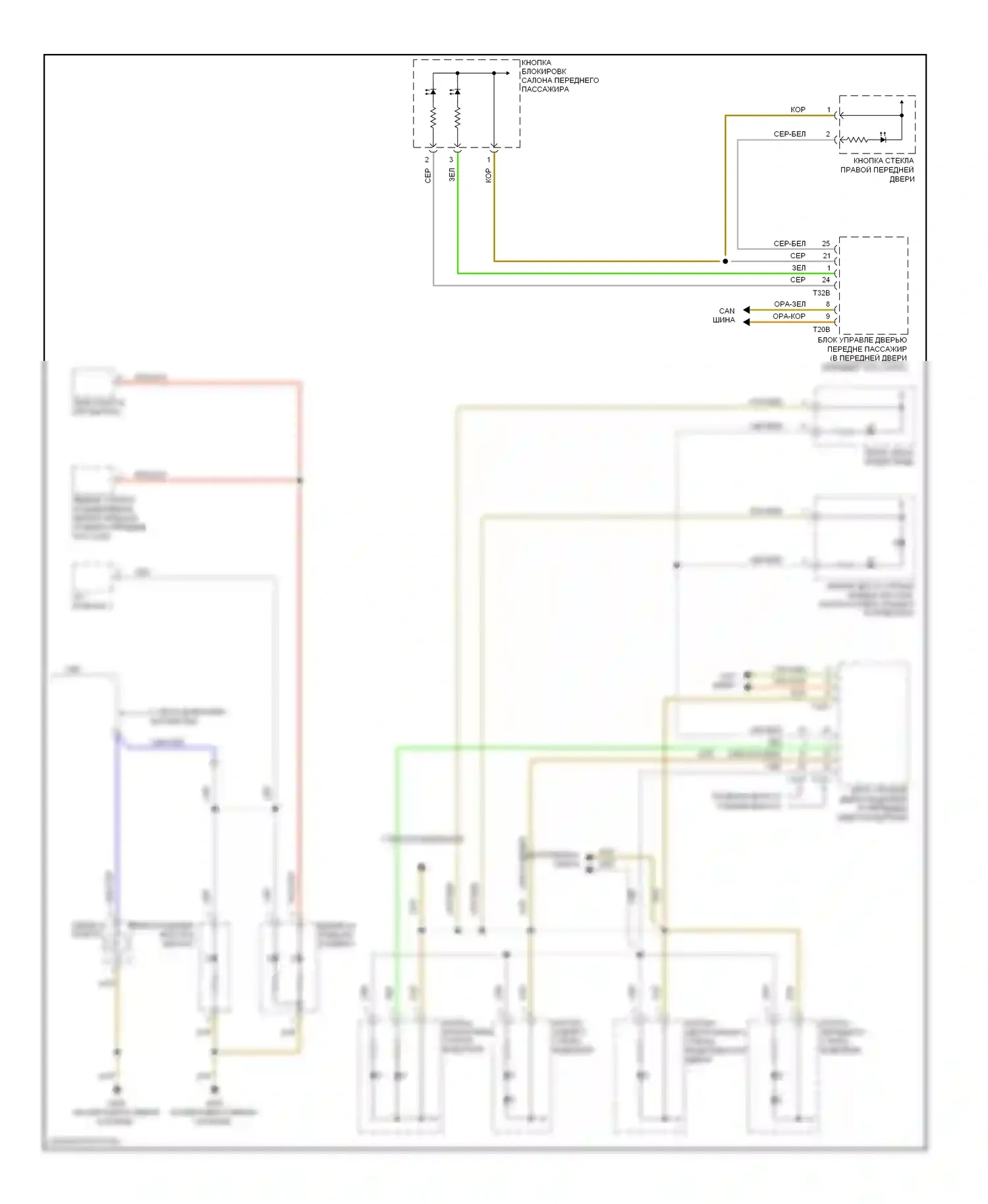 Eos Volkswagen I (2006-2011): Электросхема подсветки приборной панели (2 из 2) 