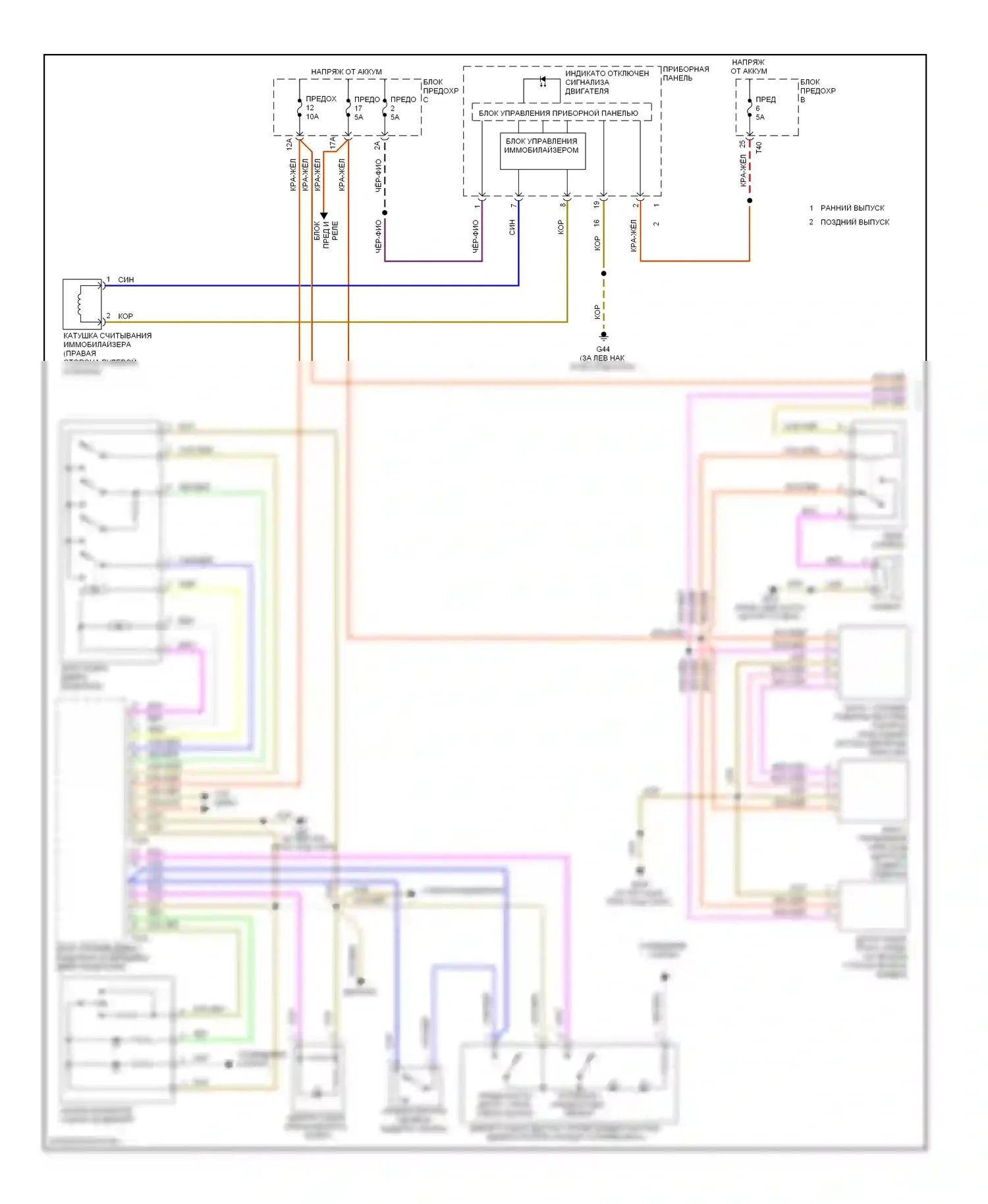 Eos Volkswagen I (2006-2011): Электросхема центрального замка (1 из 2) 