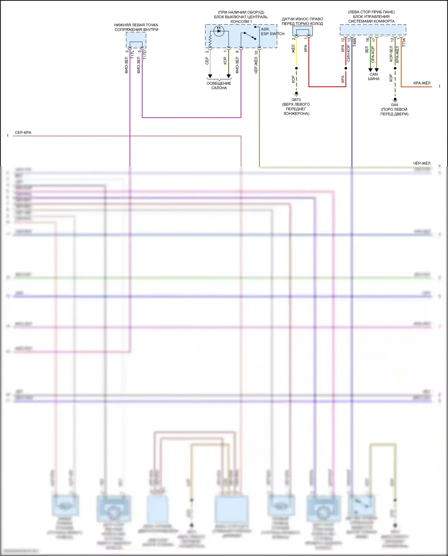 Golf GTI Volkswagen VII рестайлинг (2017-2020): Антиблокировочная система abs электросхема (2 из 3) 