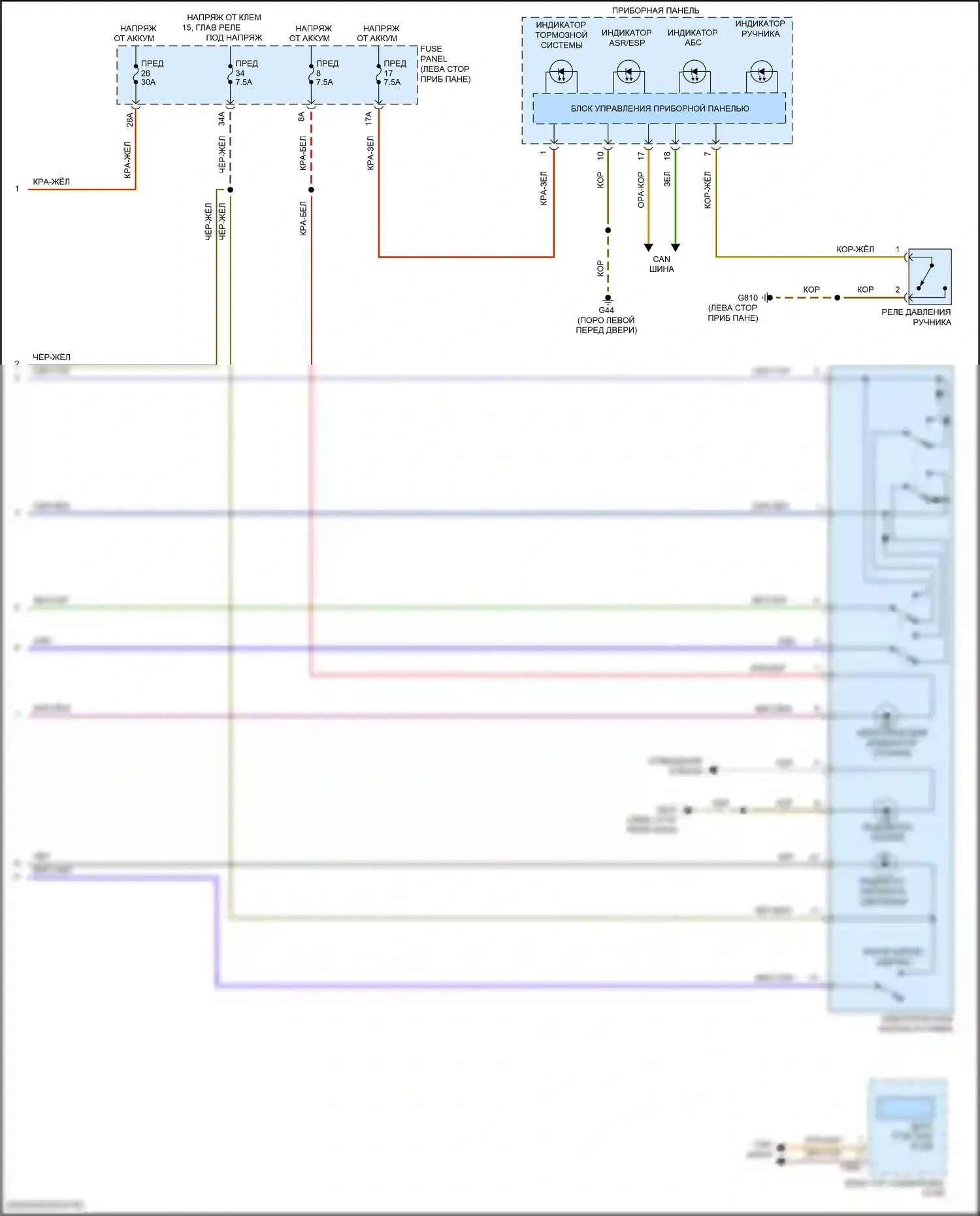 Golf GTI Volkswagen VII рестайлинг (2017-2020): Антиблокировочная система abs электросхема (3 из 3) 