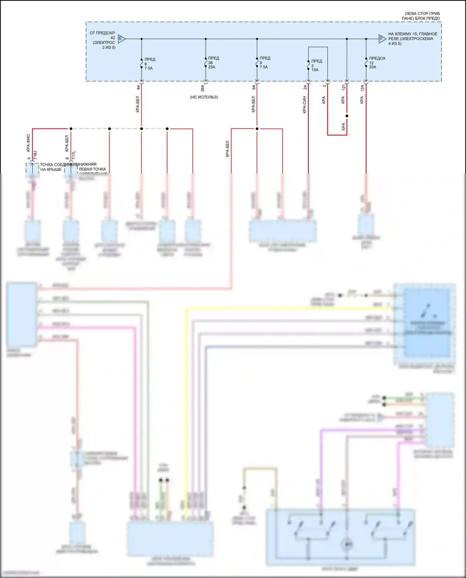 Golf GTI Volkswagen VII рестайлинг (2017-2020): Электросхема блока предохранителей реле (3 из 5) 