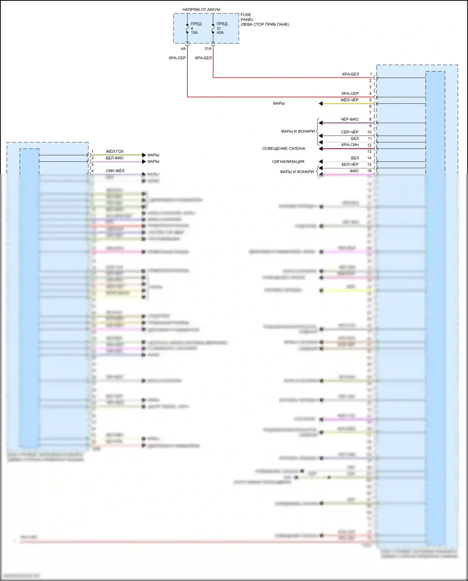 Golf GTI Volkswagen VII рестайлинг (2017-2020): Электросхема блока управления системами комфорта (2 из 2) 