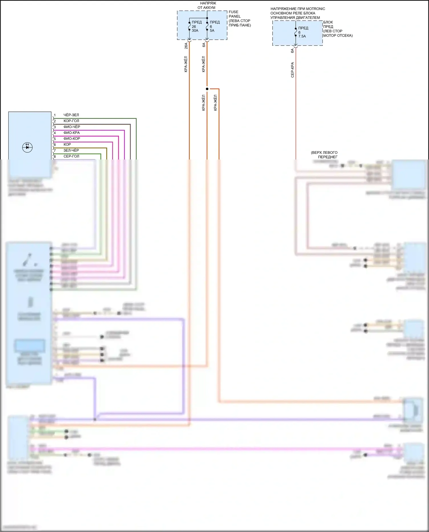 Golf GTI Volkswagen VII рестайлинг (2017-2020): Электросхема блокировки селектора 