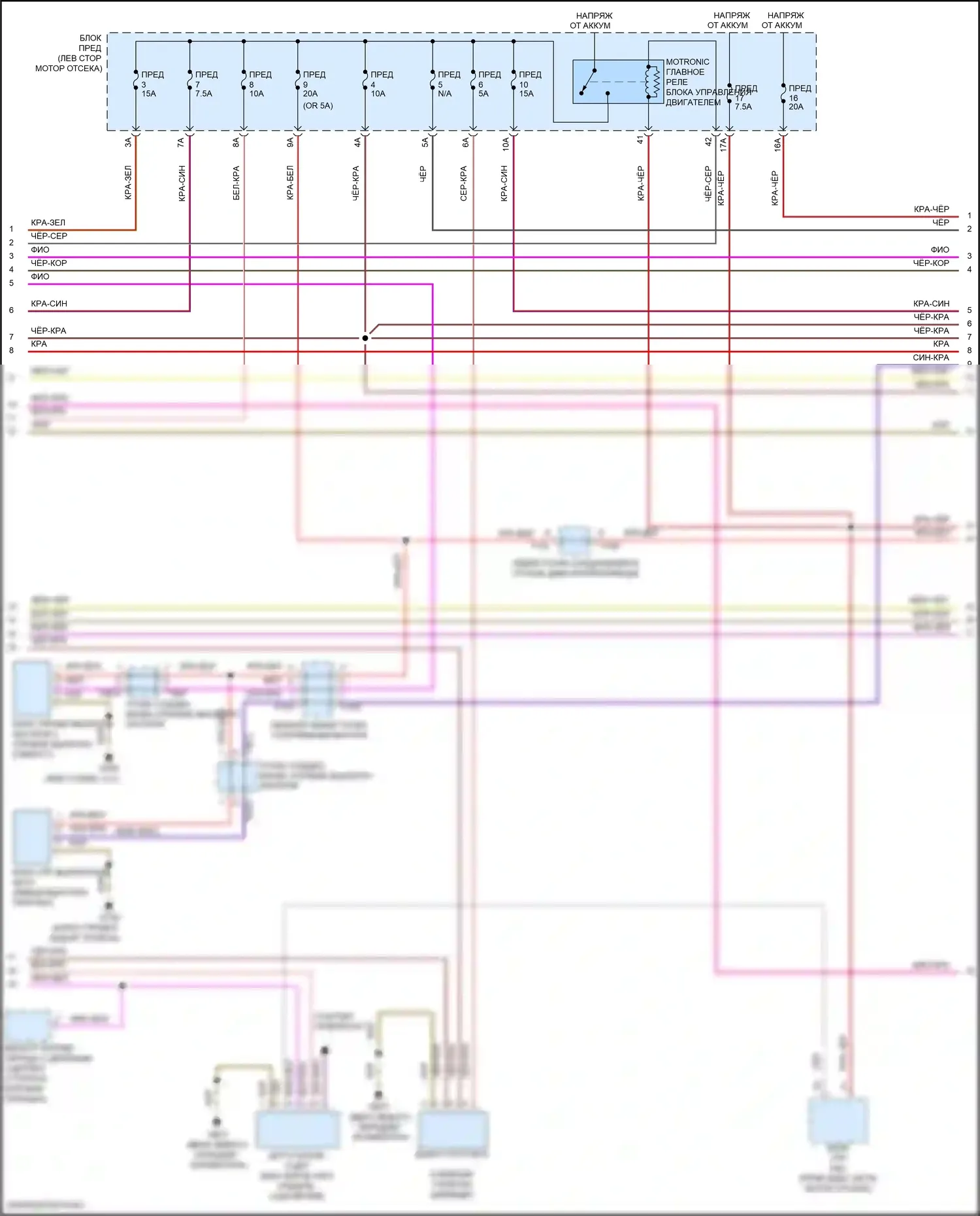 Golf GTI Volkswagen VII рестайлинг (2017-2020): Электросхема двигатель 2.0л турбо, электросхема органов управления двигателем (3 из 9) 