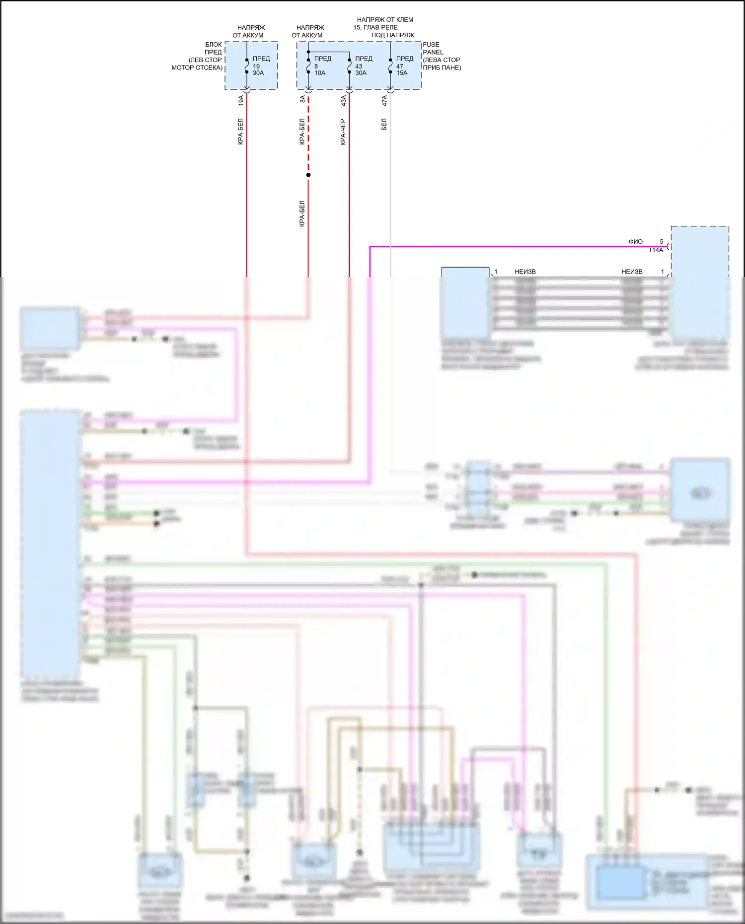 Golf GTI Volkswagen VII рестайлинг (2017-2020): Дворники и омыватели электросхема 