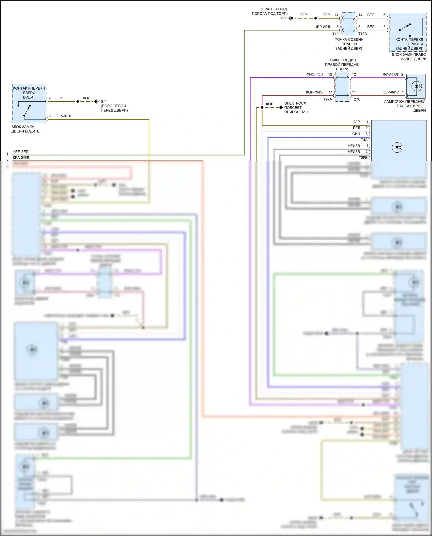 Golf GTI Volkswagen VII рестайлинг (2017-2020): Электросхема освещения салона (2 из 2) 