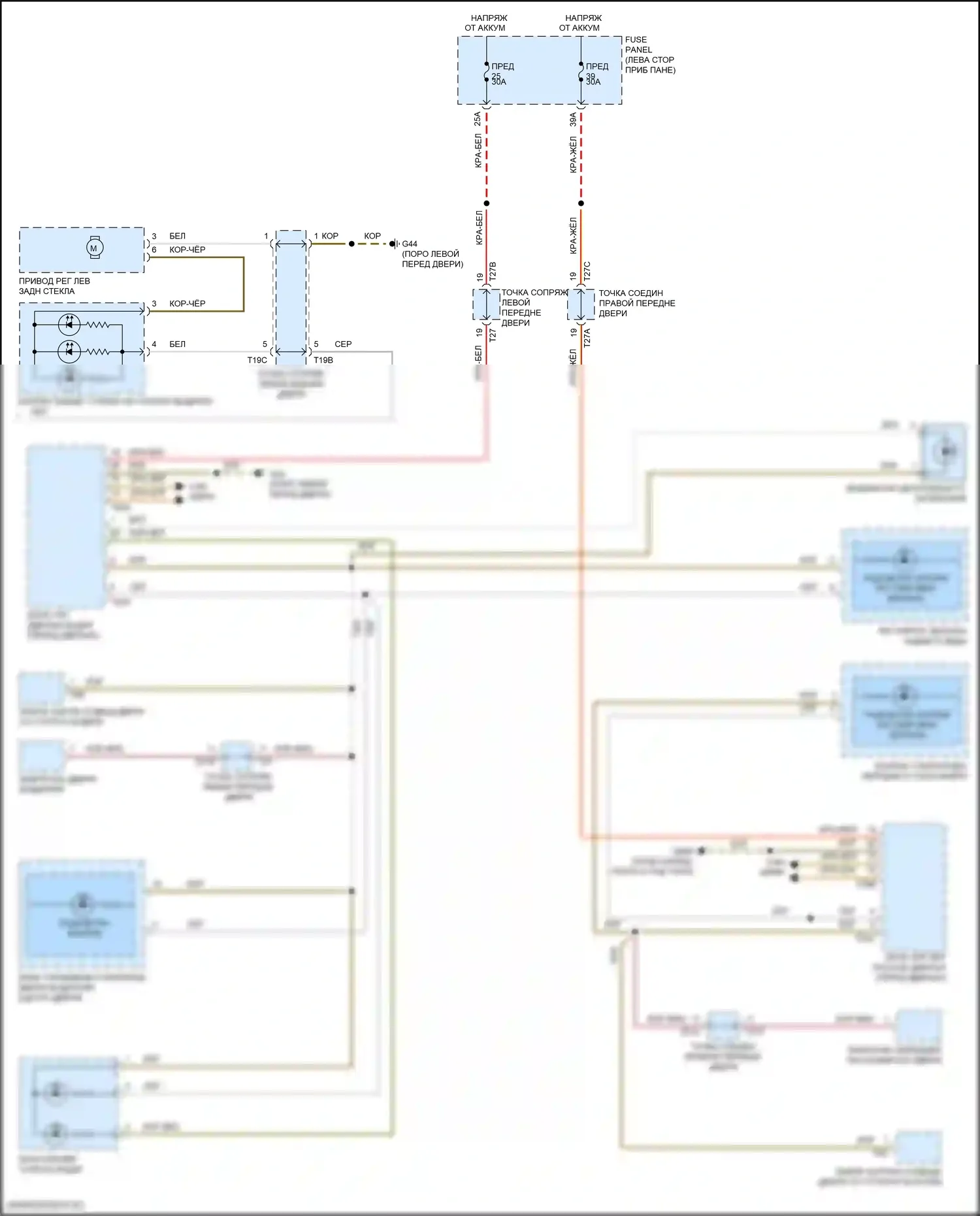 Golf GTI Volkswagen VII рестайлинг (2017-2020): Электросхема подсветки приборной панели (2 из 2) 