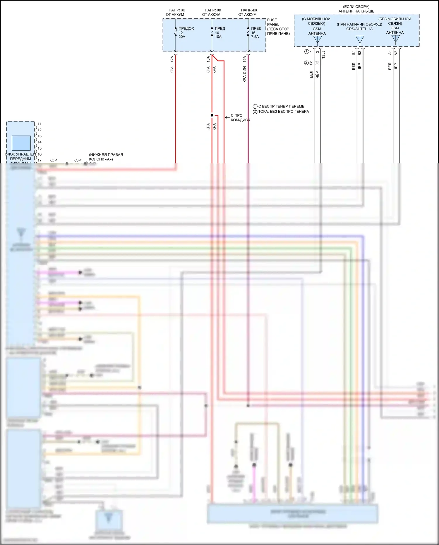 Golf GTI Volkswagen VII рестайлинг (2017-2020): Электросхема навигации, с усилителем (1 из 5) 
