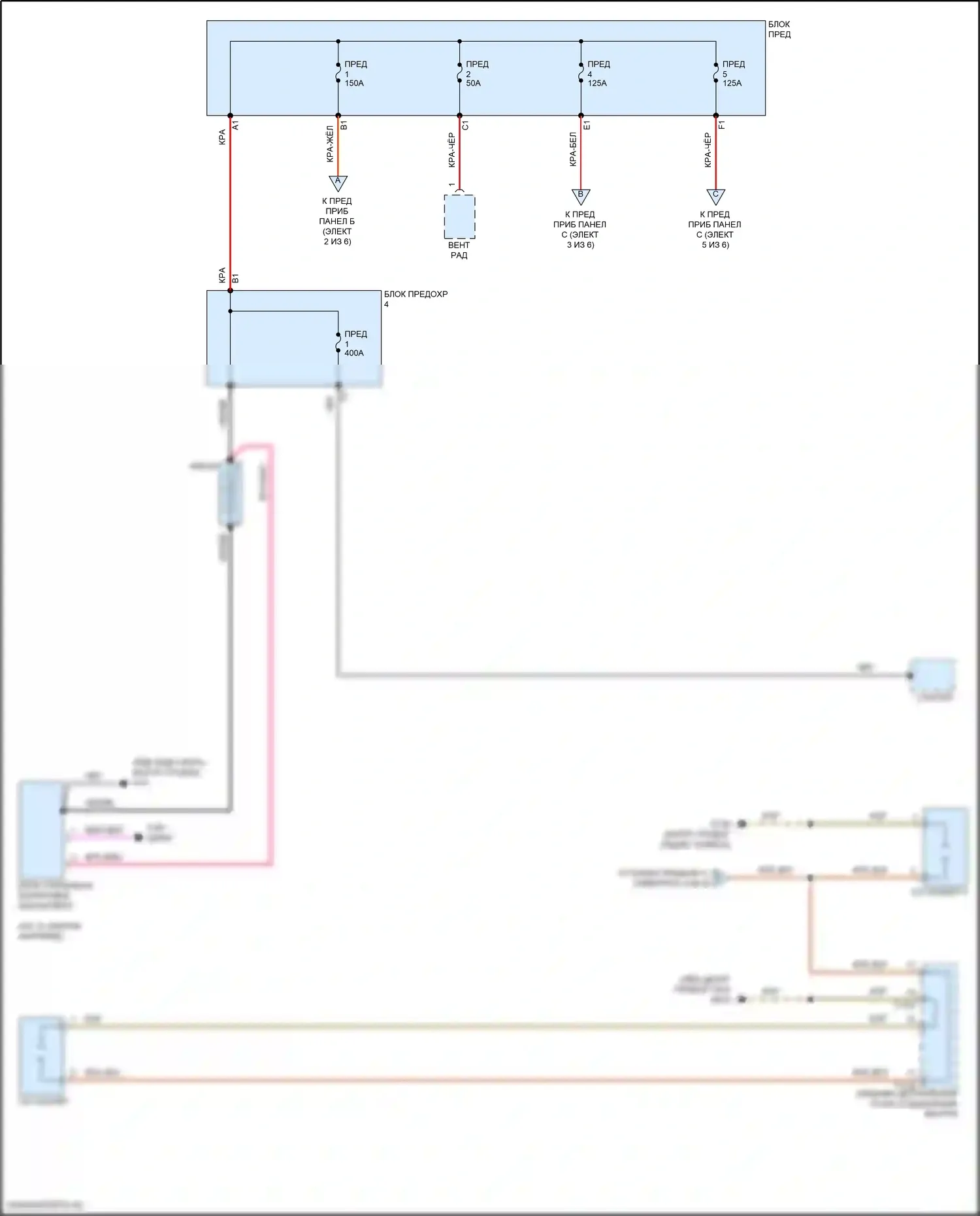 Golf GTI Volkswagen VIII (2019-2024): Электросхема блока предохранителей реле (1 из 6) 