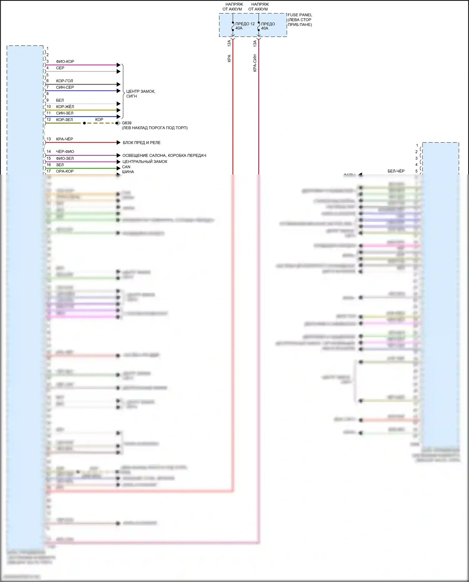 Golf GTI Volkswagen VIII (2019-2024): Электросхема блока управления системами комфорта (1 из 2) 