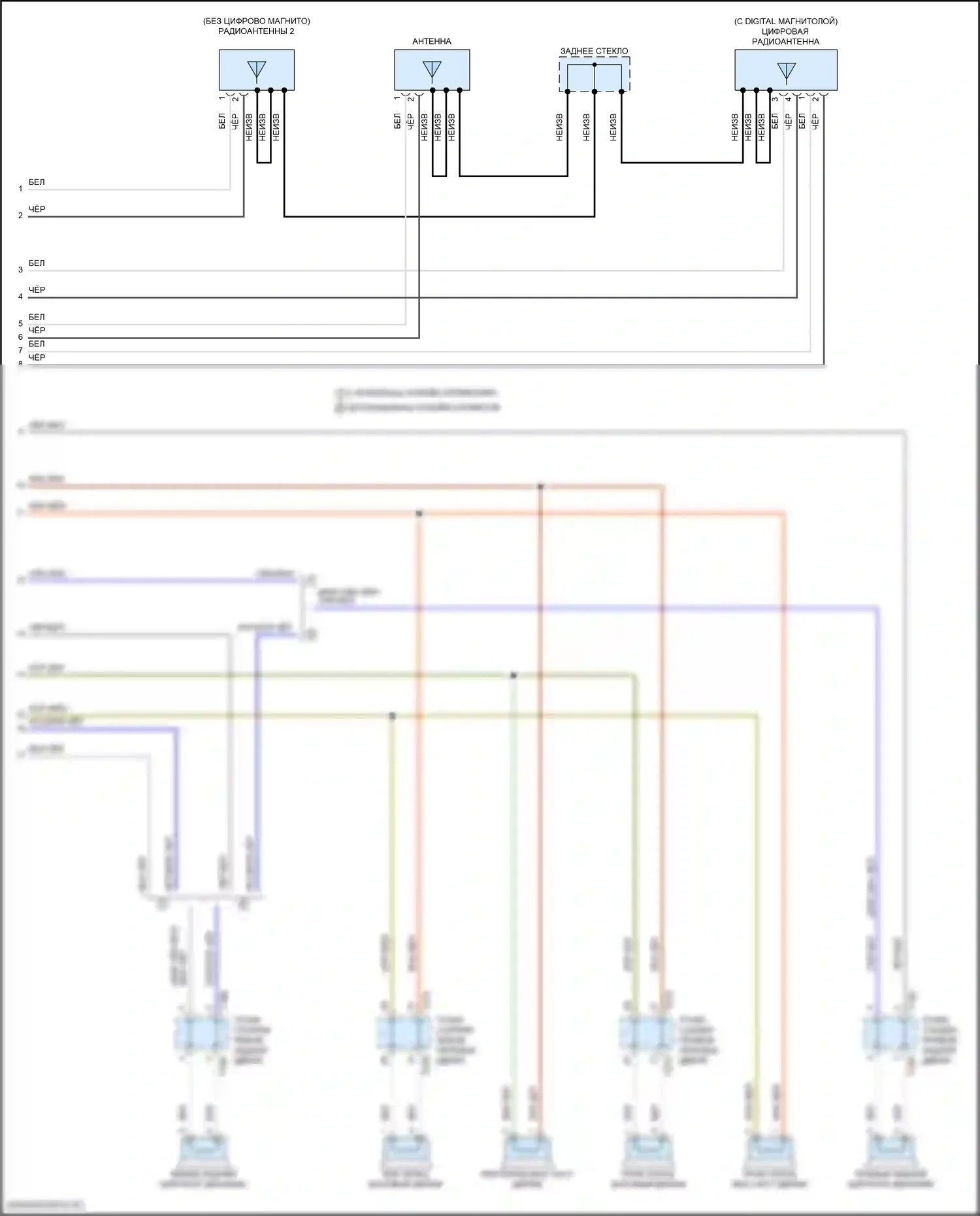 Golf GTI Volkswagen VIII (2019-2024): Электросхема магнитолы, без усилителя (3 из 3) 