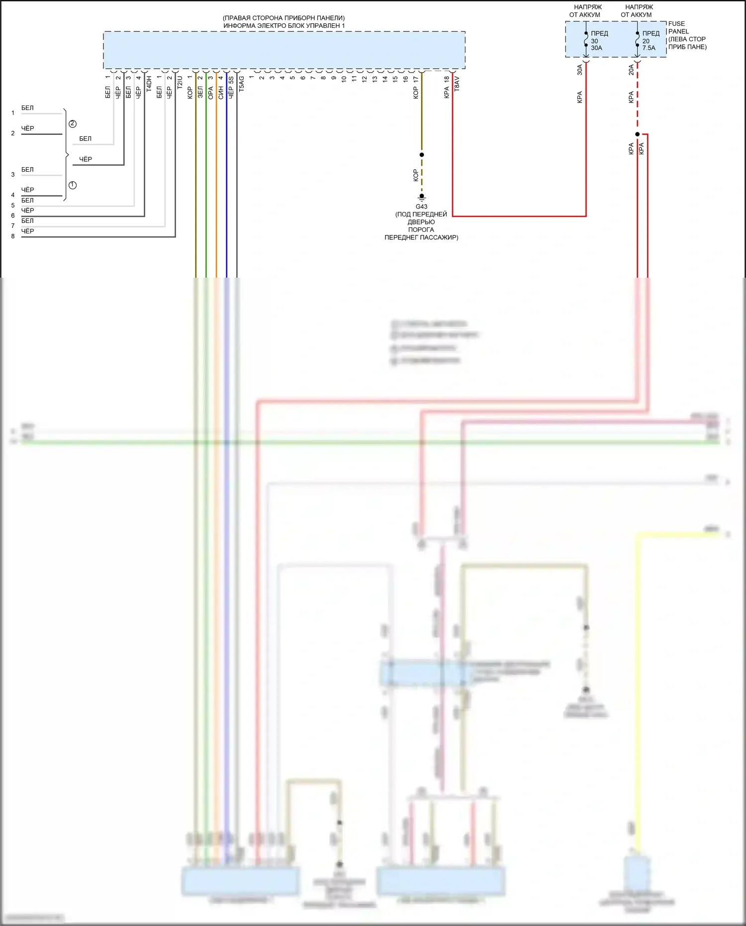 Golf GTI Volkswagen VIII (2019-2024): Электросхема радиосети, с усилителем (3 из 4) 