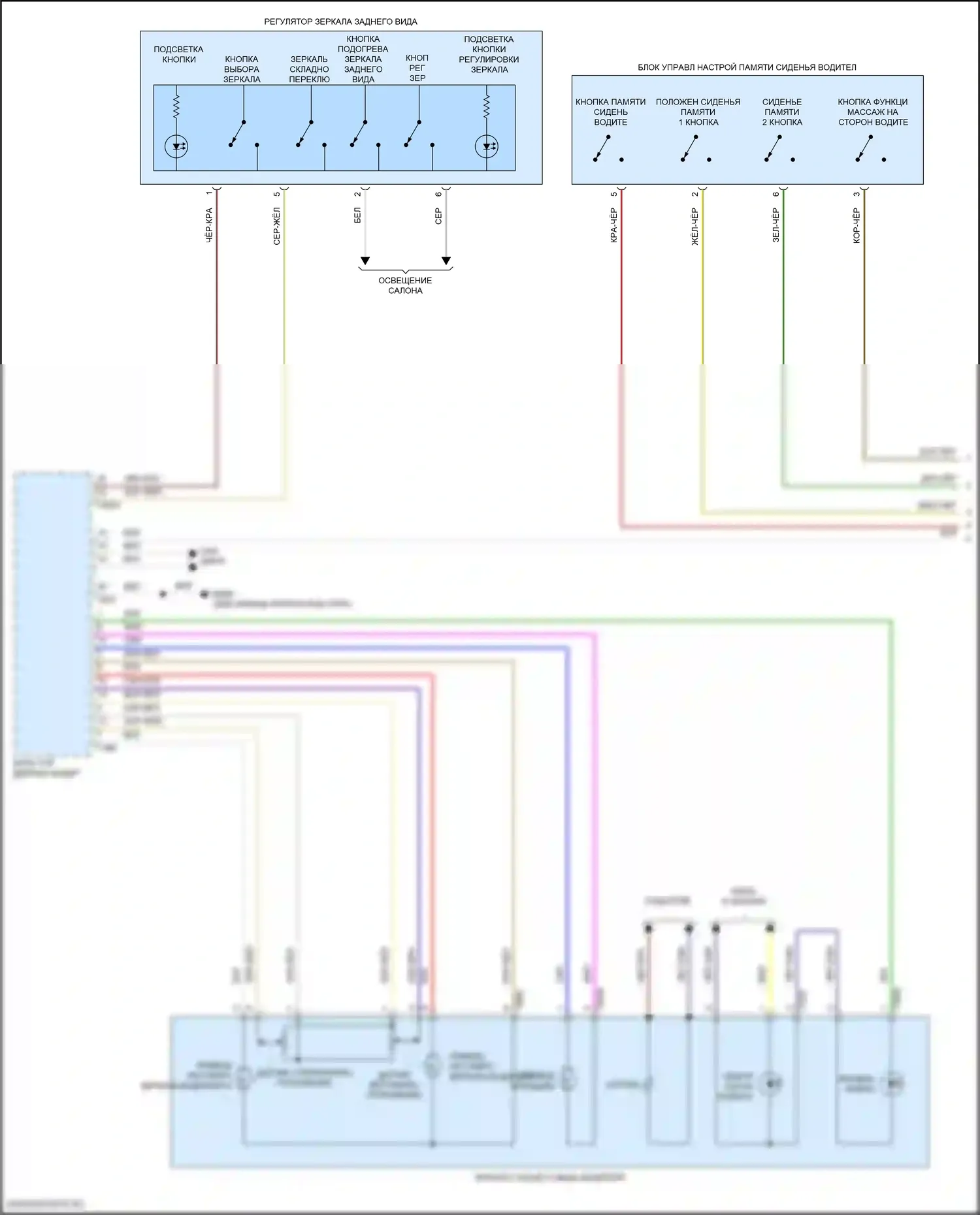 Golf GTI Volkswagen VIII (2019-2024): Электросхема памяти зеркал (1 из 2) 