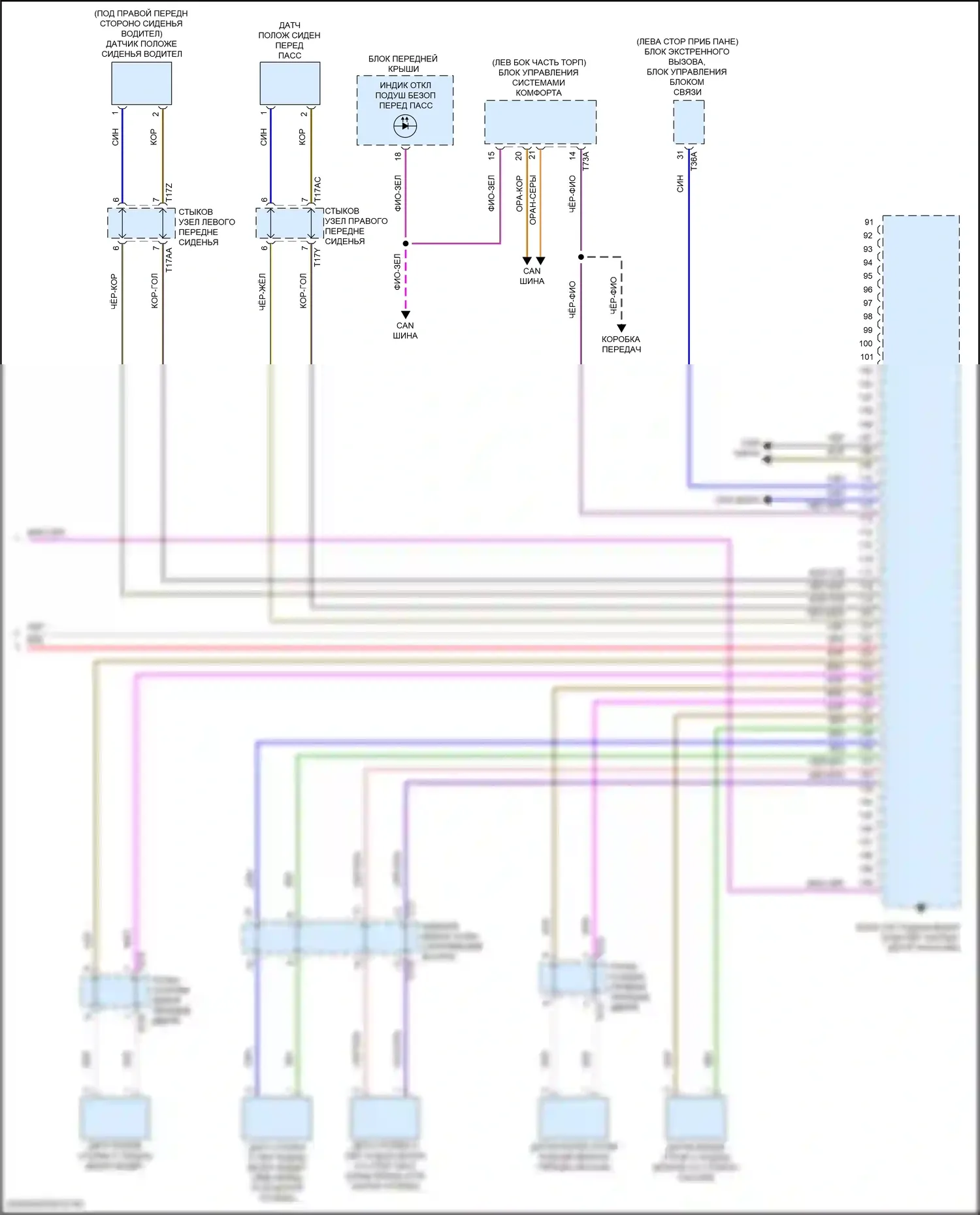 Golf GTI Volkswagen VIII (2019-2024): Электросхема подушек безопасности (4 из 4) 