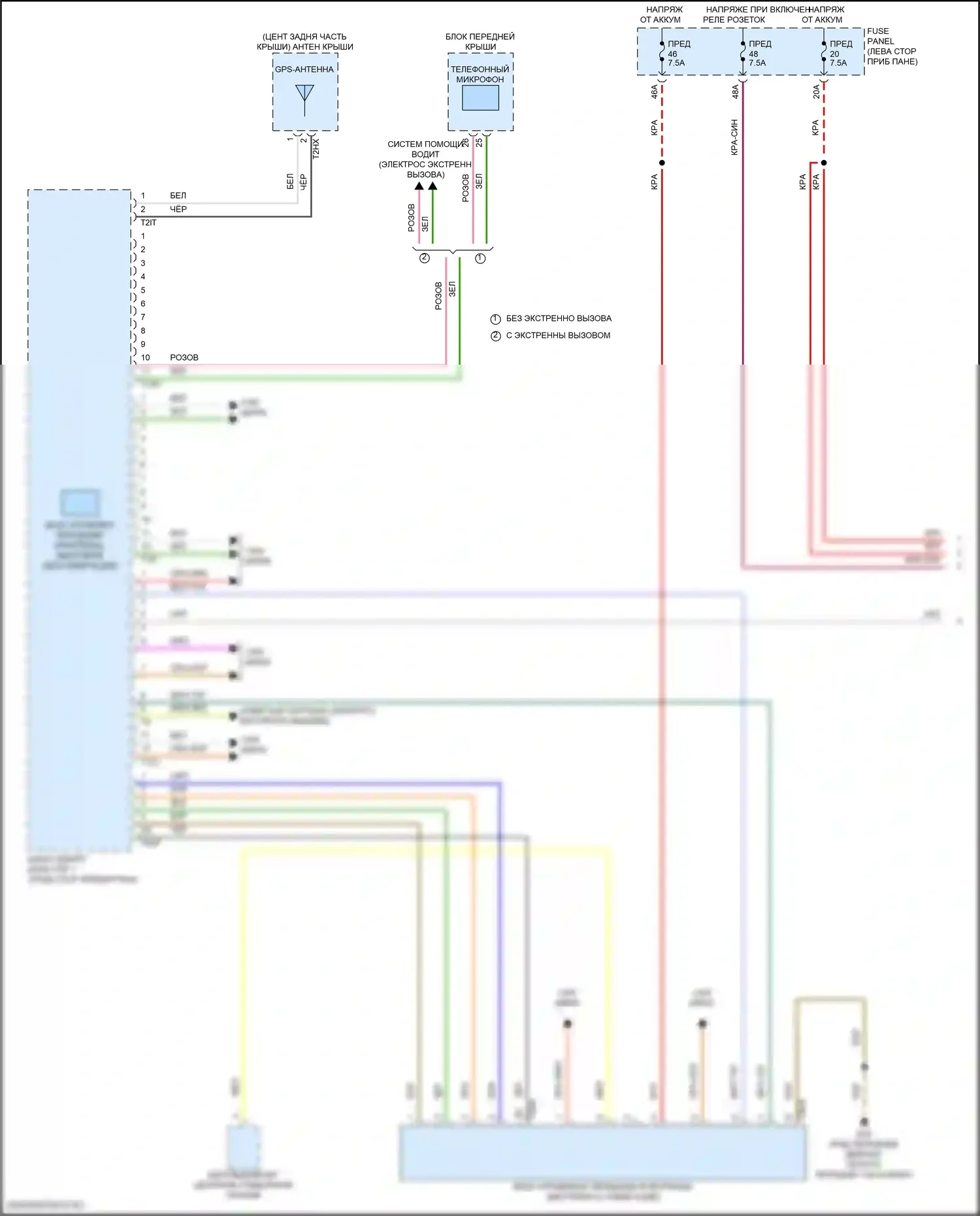 Golf GTI Volkswagen VIII (2019-2024): Электросхема навигации, без усилителя (1 из 3) 