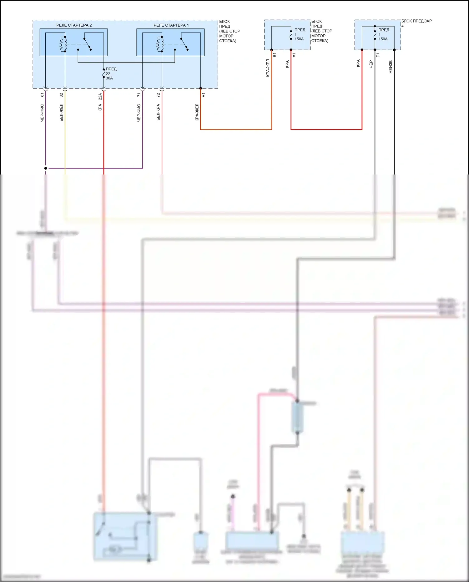 Golf GTI Volkswagen VIII (2019-2024): Электросхема стартера (1 из 2) 