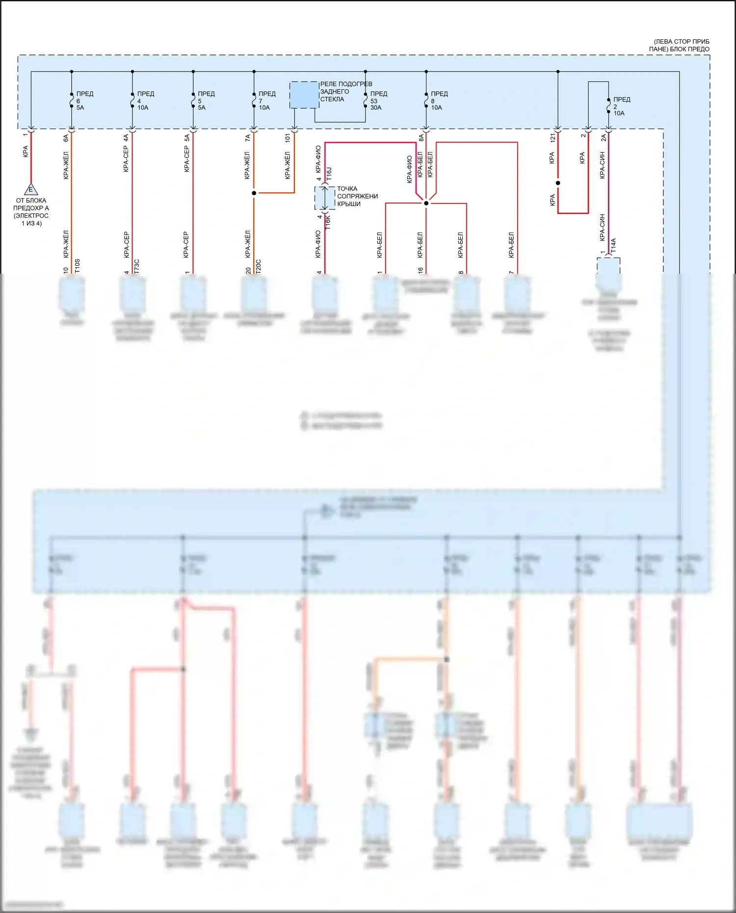 Golf R Volkswagen VII рестайлинг (2017-2020): Электросхема блока предохранителей реле (2 из 4) 