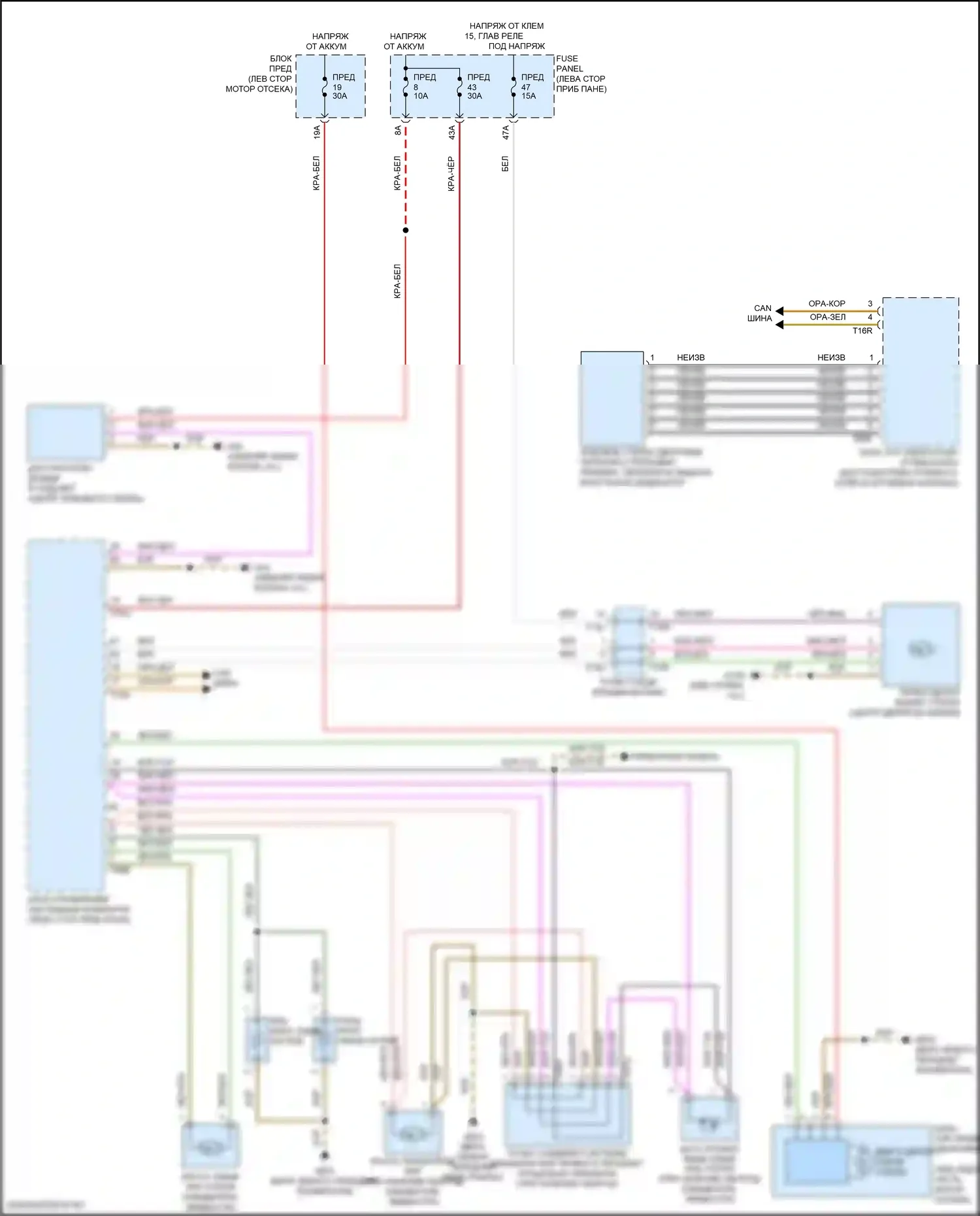 Golf R Volkswagen VII рестайлинг (2017-2020): Дворники и омыватели электросхема 