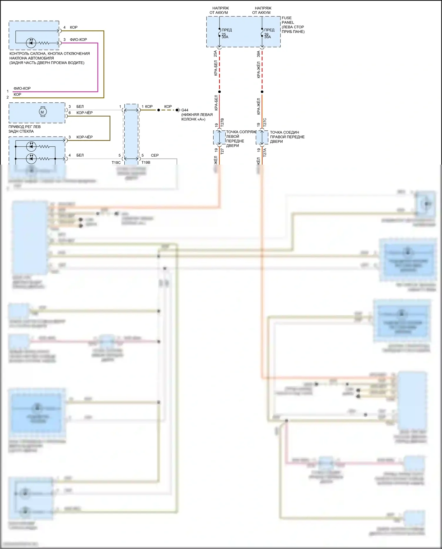 Golf R Volkswagen VII рестайлинг (2017-2020): Электросхема подсветки приборной панели (2 из 2) 