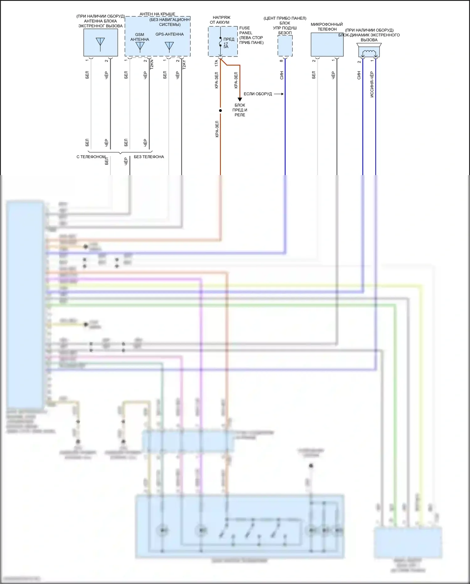 Golf R Volkswagen VII рестайлинг (2017-2020): Электросхема экстренного вызова 