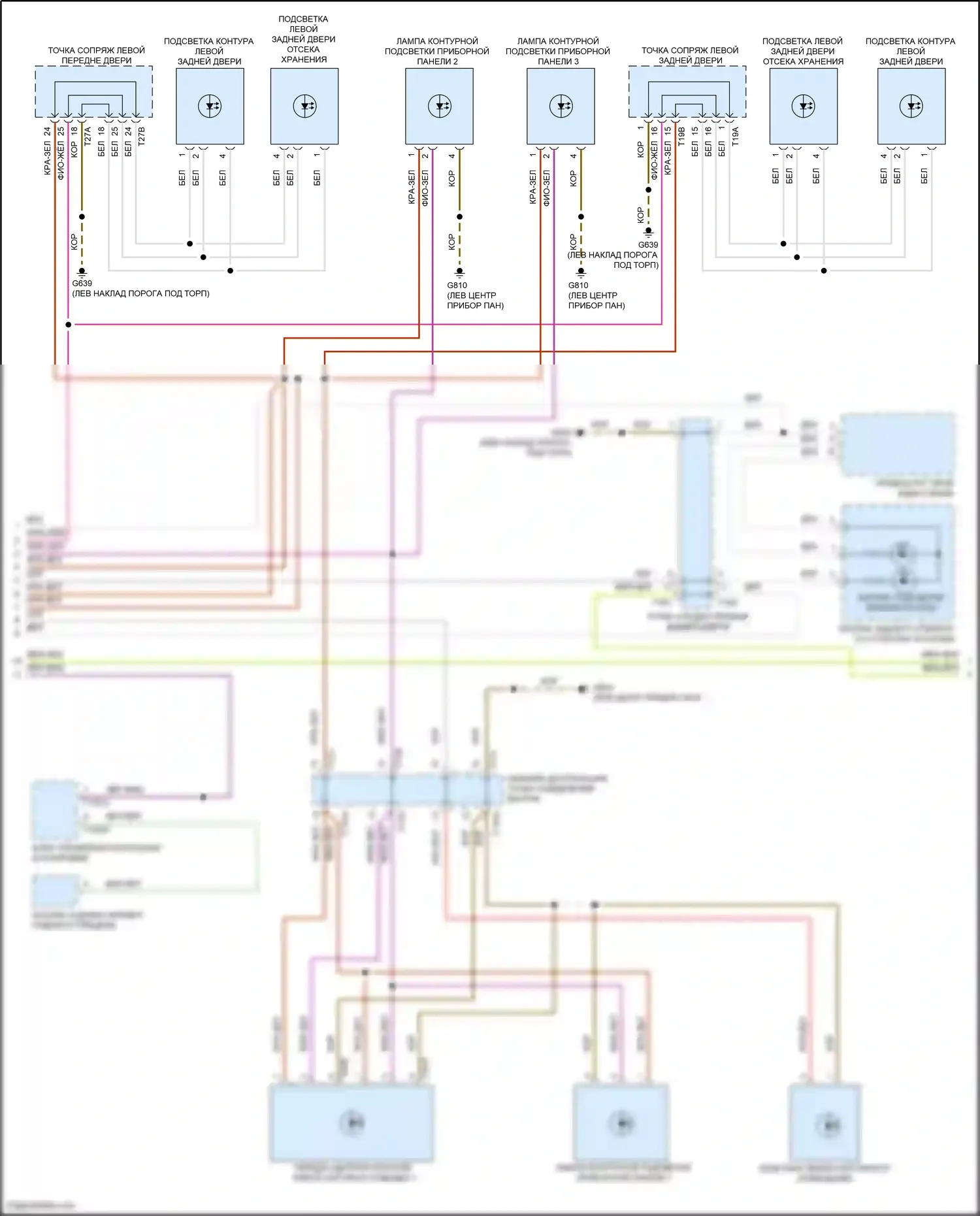 Golf R Volkswagen VIII (2020-2024): Электросхема подсветки приборной панели (2 из 3) 
