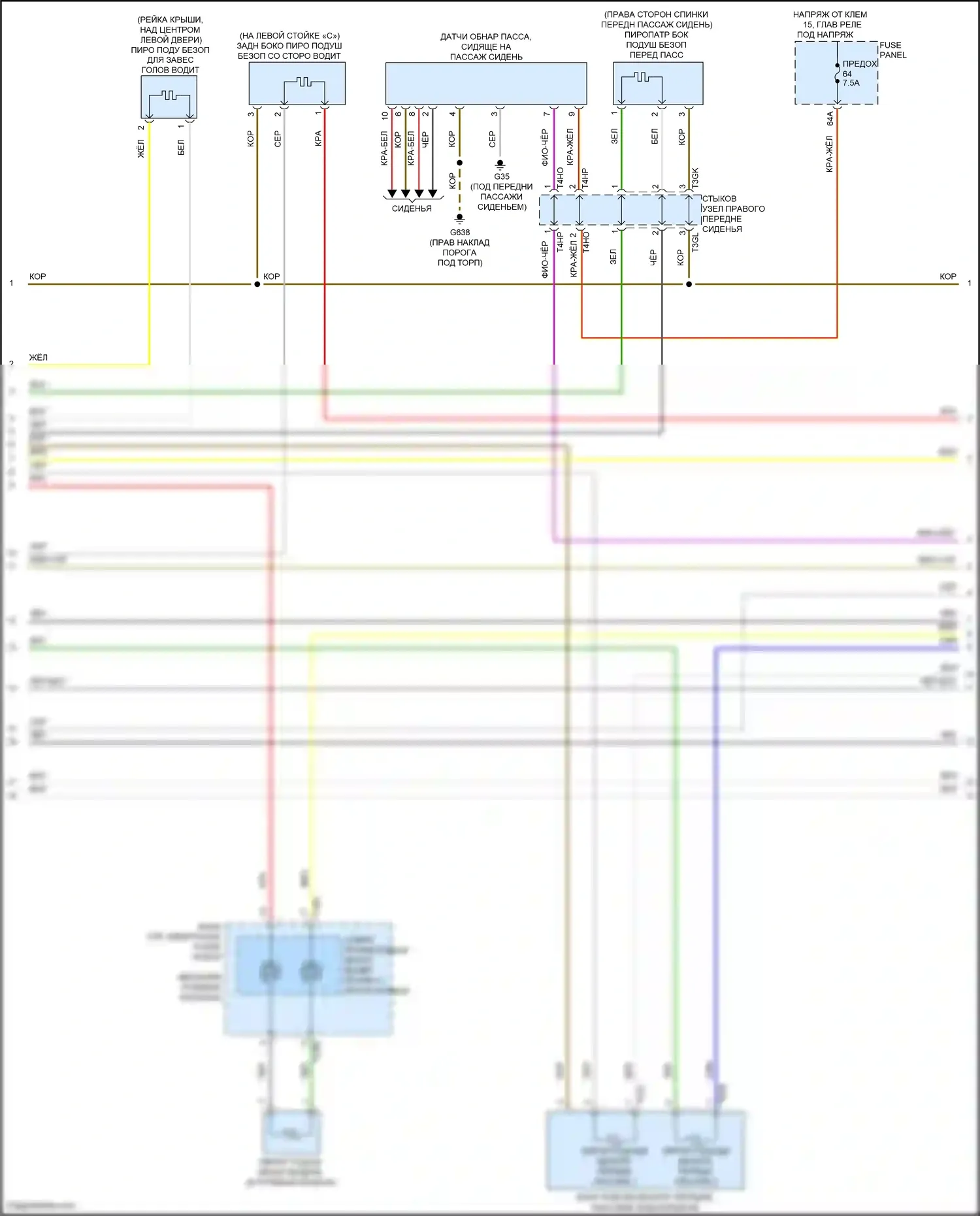Golf R Volkswagen VIII (2020-2024): Электросхема подушек безопасности (2 из 4) 