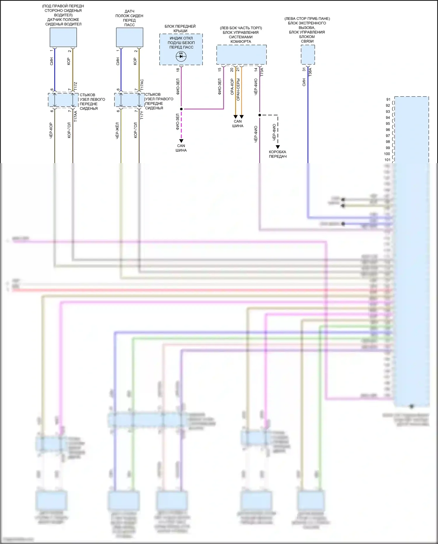 Golf R Volkswagen VIII (2020-2024): Электросхема подушек безопасности (4 из 4) 
