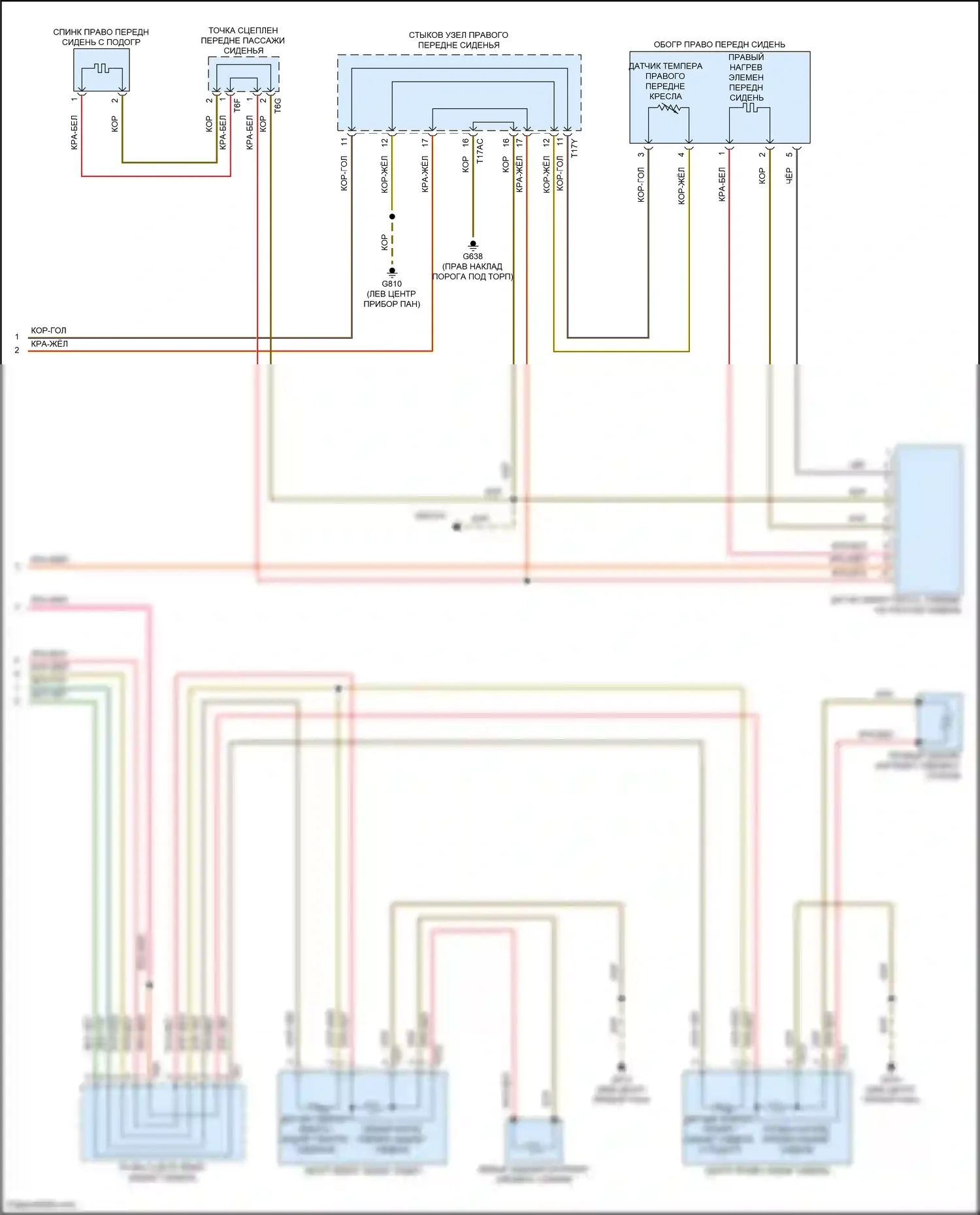 Golf R Volkswagen VIII (2020-2024): Электросхема обогреваемых сидений (2 из 2) 