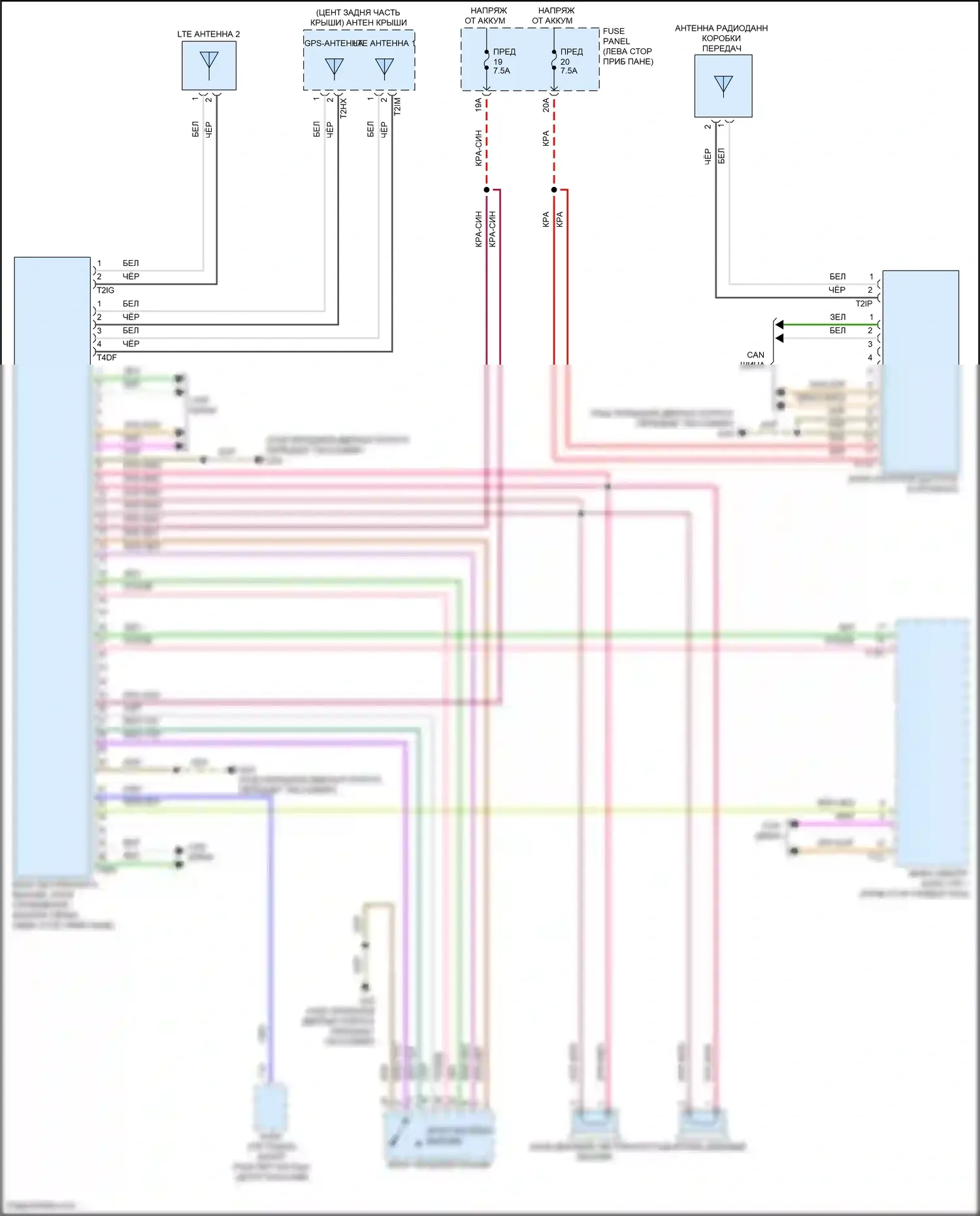 Golf R Volkswagen VIII (2020-2024): Электросхема экстренного вызова 