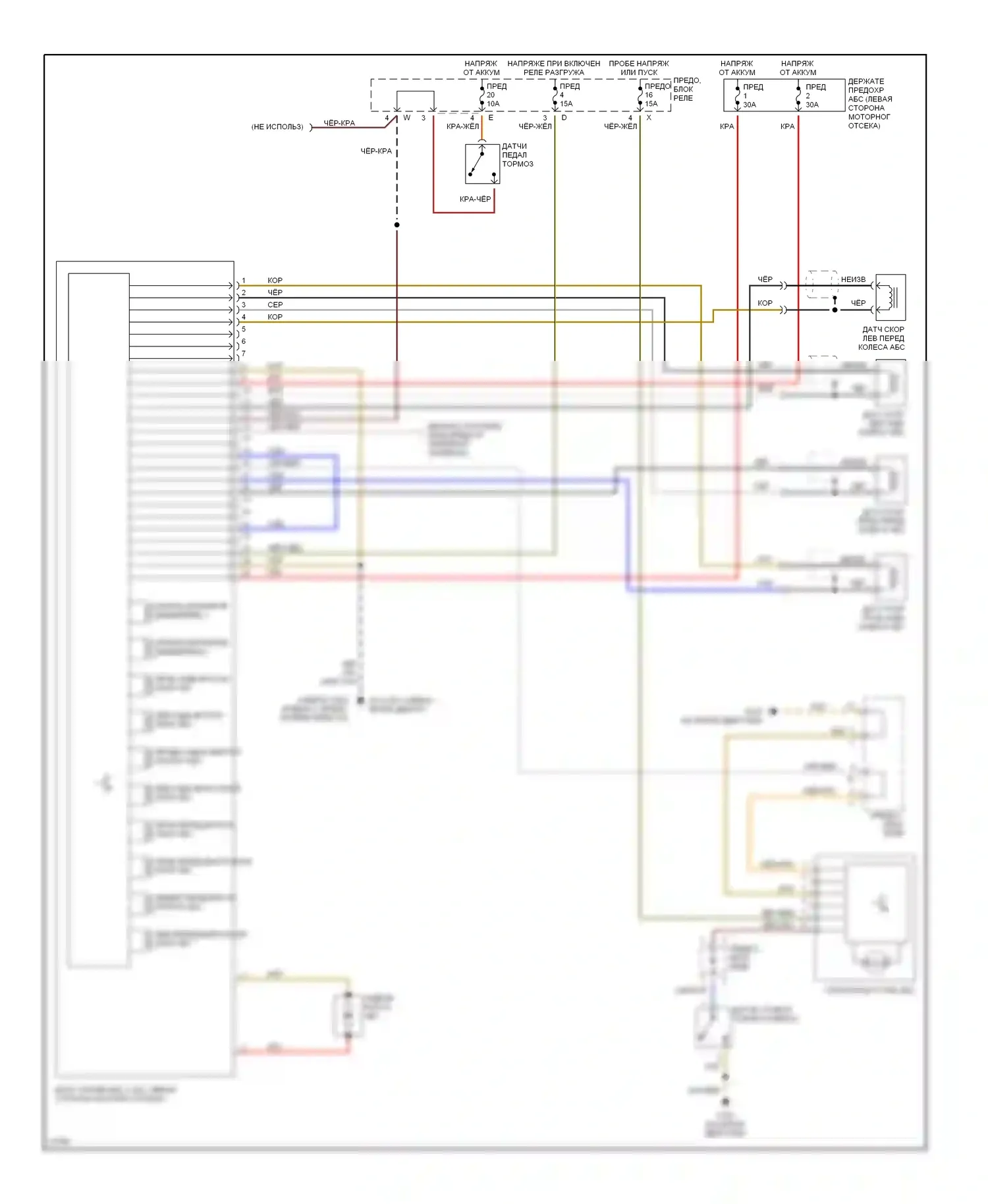 Golf Volkswagen Mk3 (1991-2000): Электросхемы антиблокировочной системы abs 