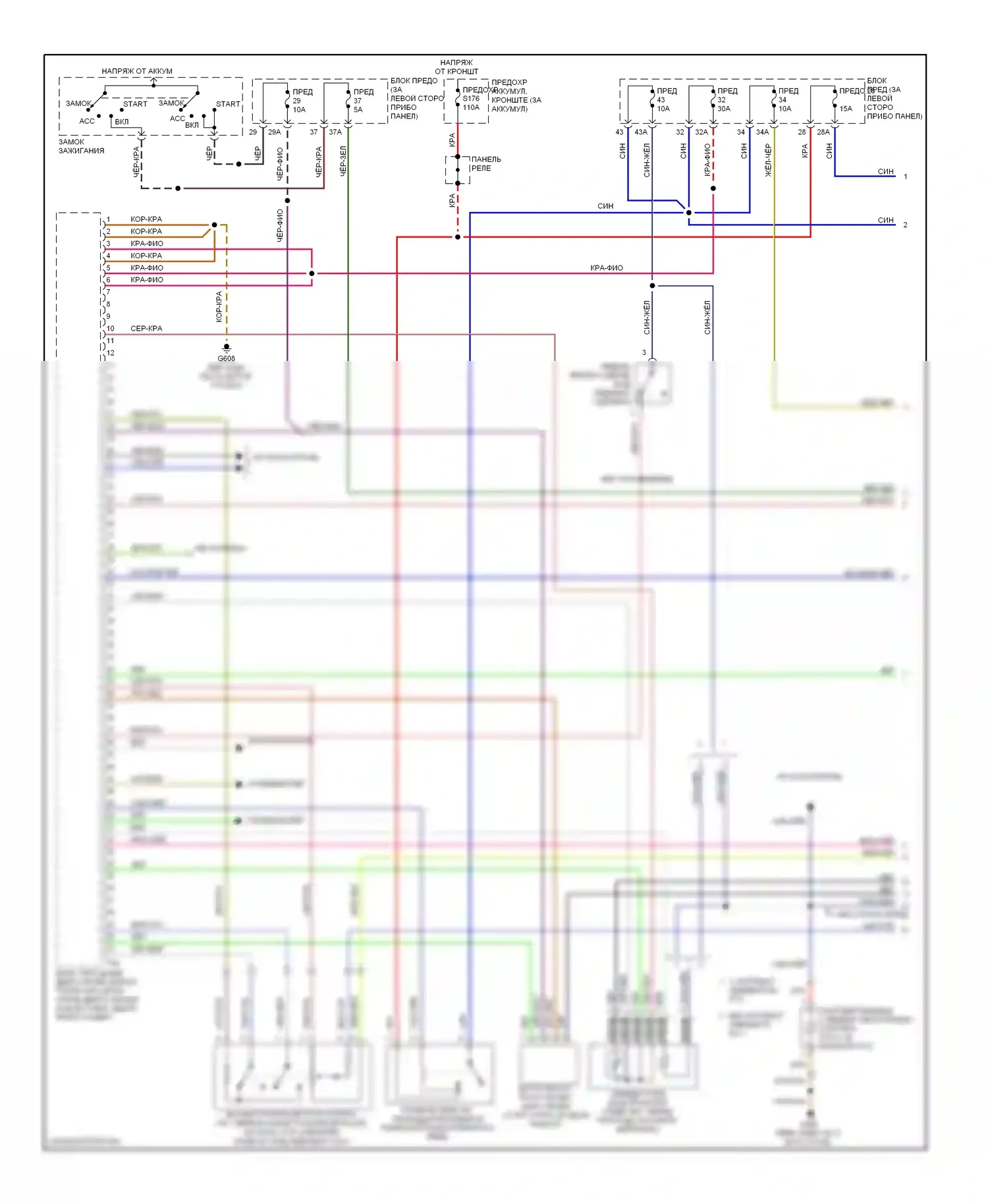 Golf Volkswagen Mk4 (1997-2006): Электросхема двигателя 1.9л турбо дизель, поздний выпуск (1 из 4) 