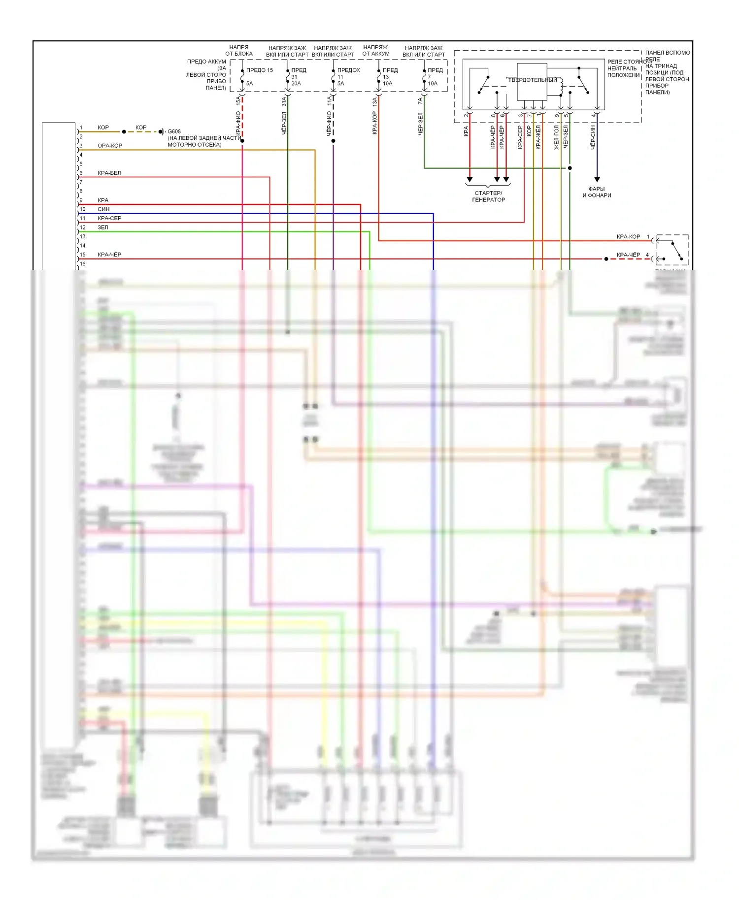 Golf Volkswagen Mk4 (1997-2006): 2,0л, электросхема автоматической коробки передач, 4-ступенчатая автоматическая коробка передач 