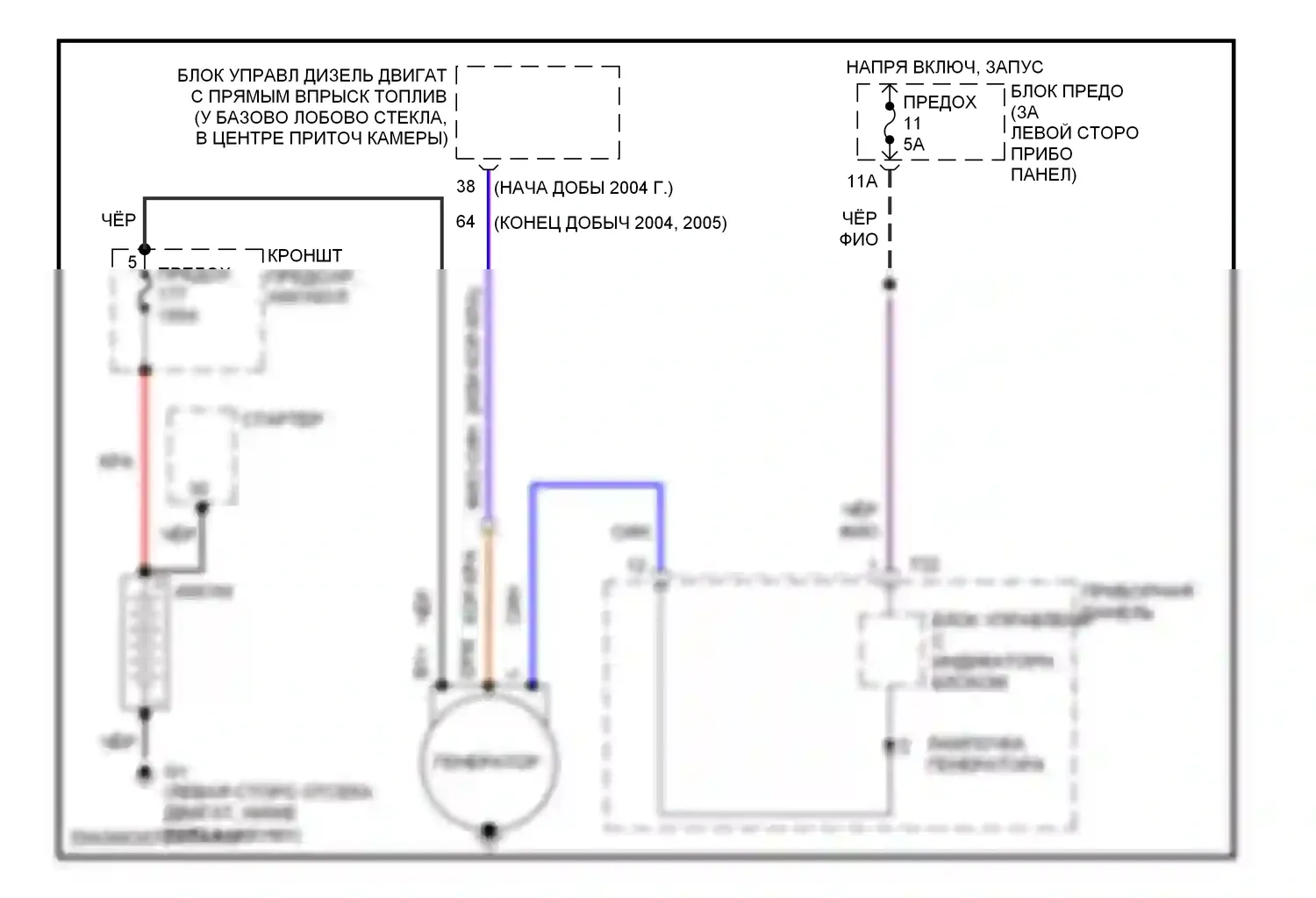 Golf Volkswagen Mk4 (1997-2006): 1.9л турбодизель, электросхема генератора 