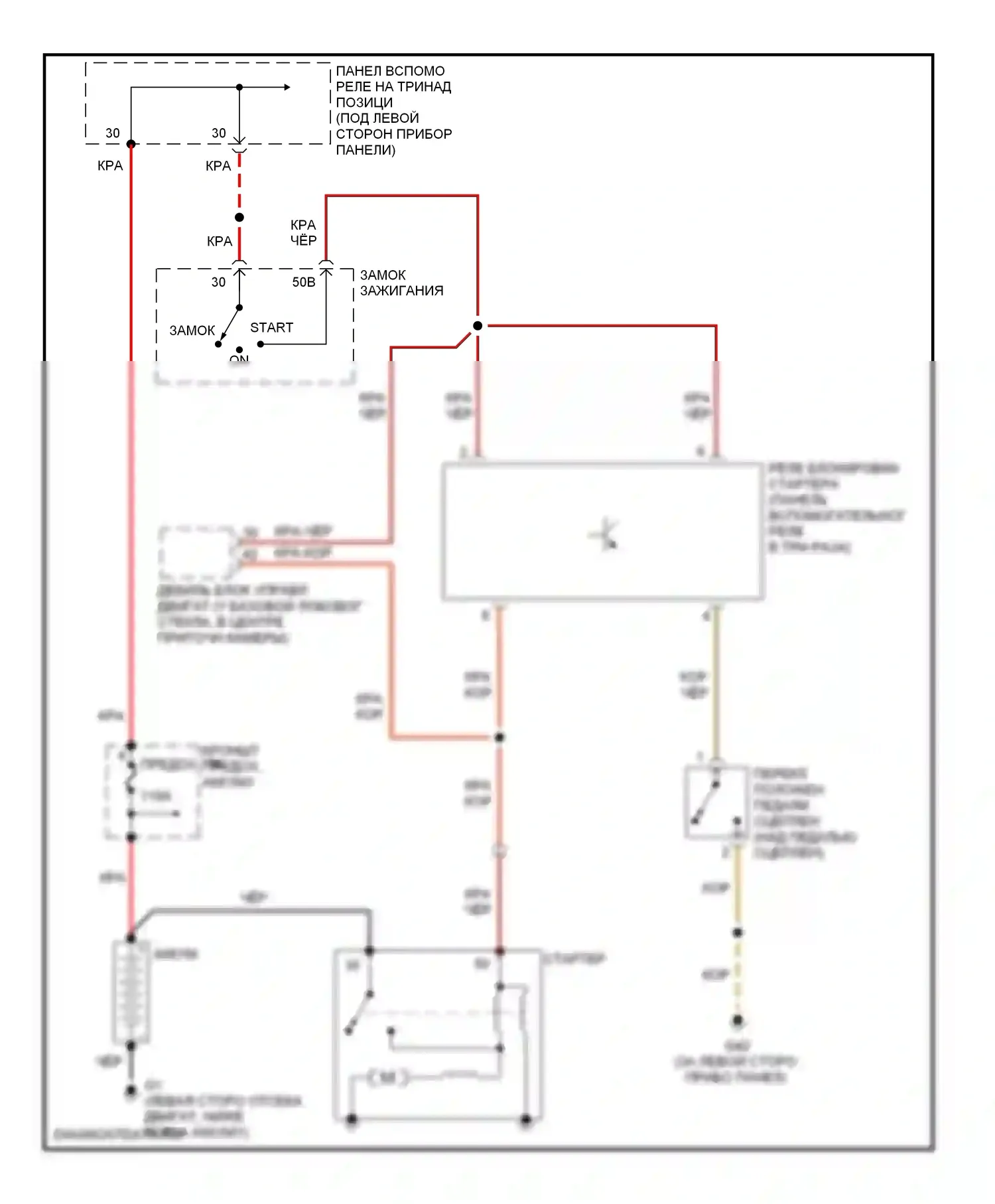 Golf Volkswagen Mk4 (1997-2006): 2.0л, электросхема соединений стартера, код двигателя механической коробки передач bbw 