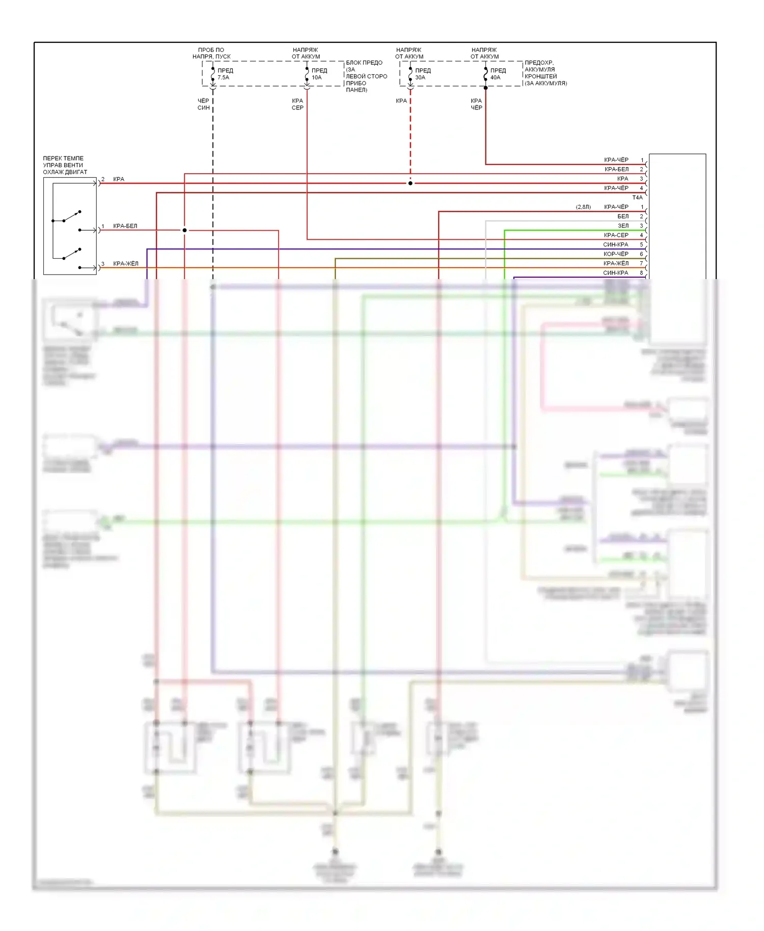 Golf Volkswagen Mk4 (1997-2006): 1.9л турбодизель, электросхема вентилятора охлаждения, ручной кондиционер 
