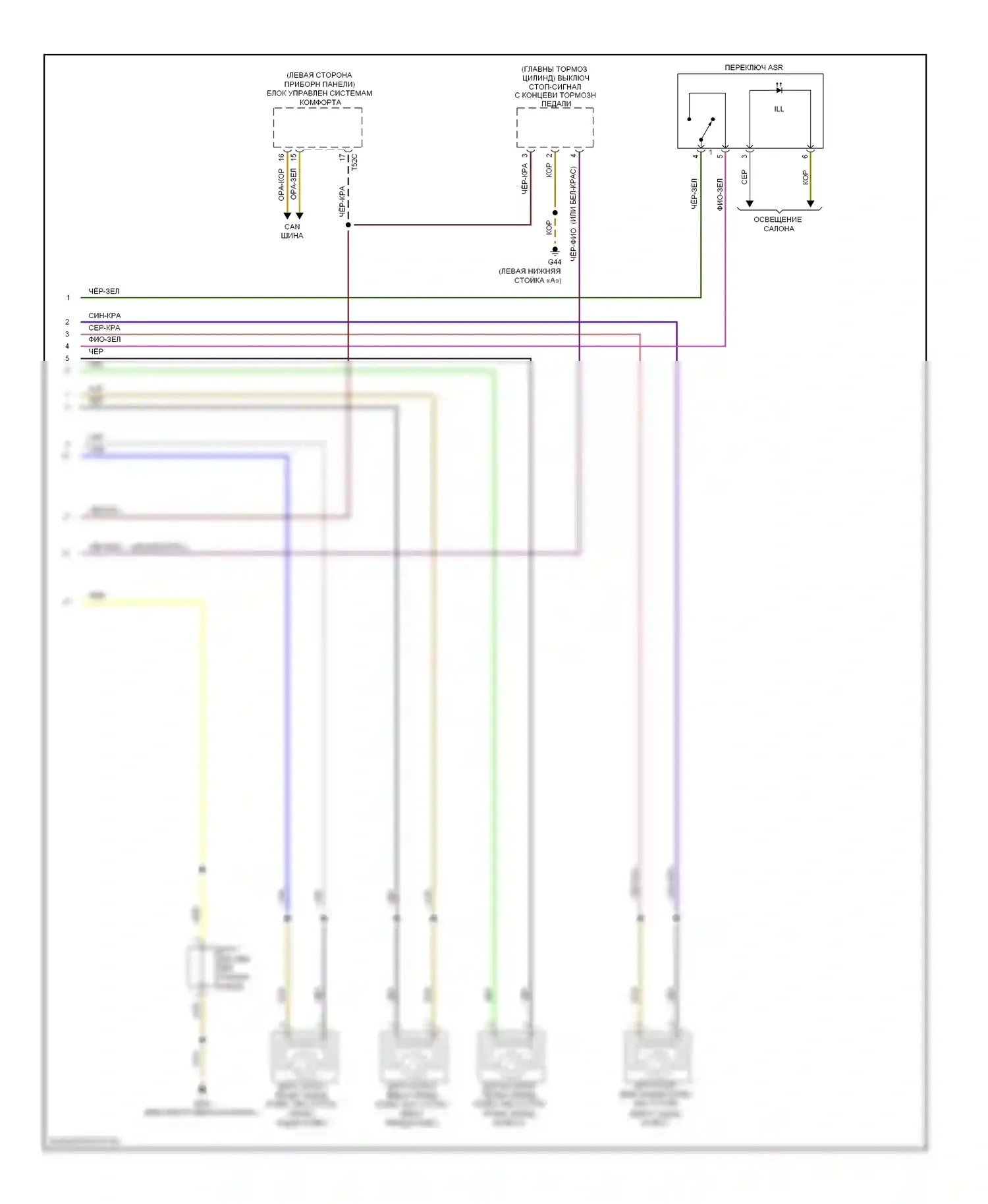Golf Volkswagen Mk6 (2008-2012): Антиблокировочная система abs электросхема, без esp (2 из 2) 