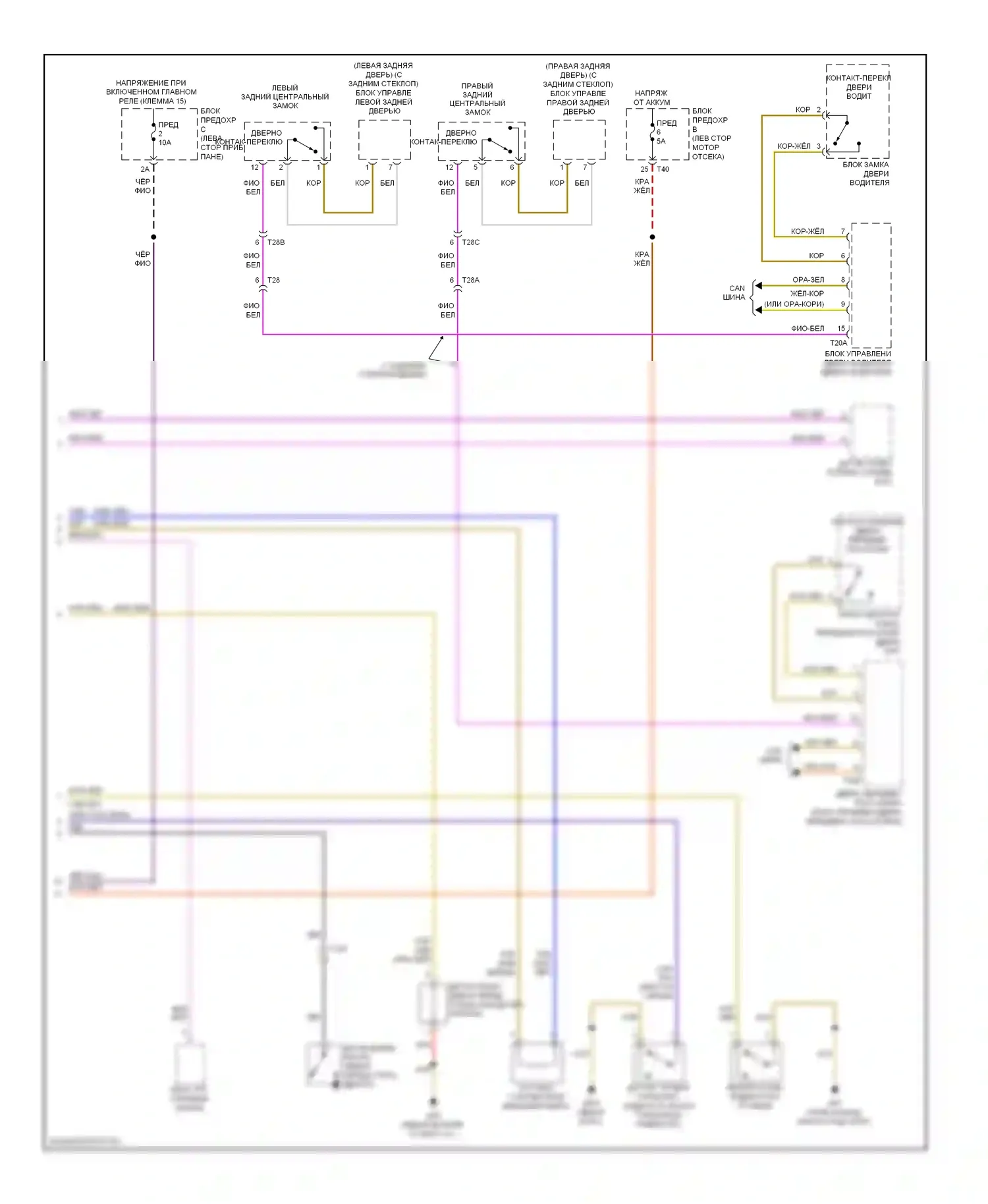 Golf Volkswagen Mk6 (2008-2012): Электросхема приборной панели (2 из 2) 