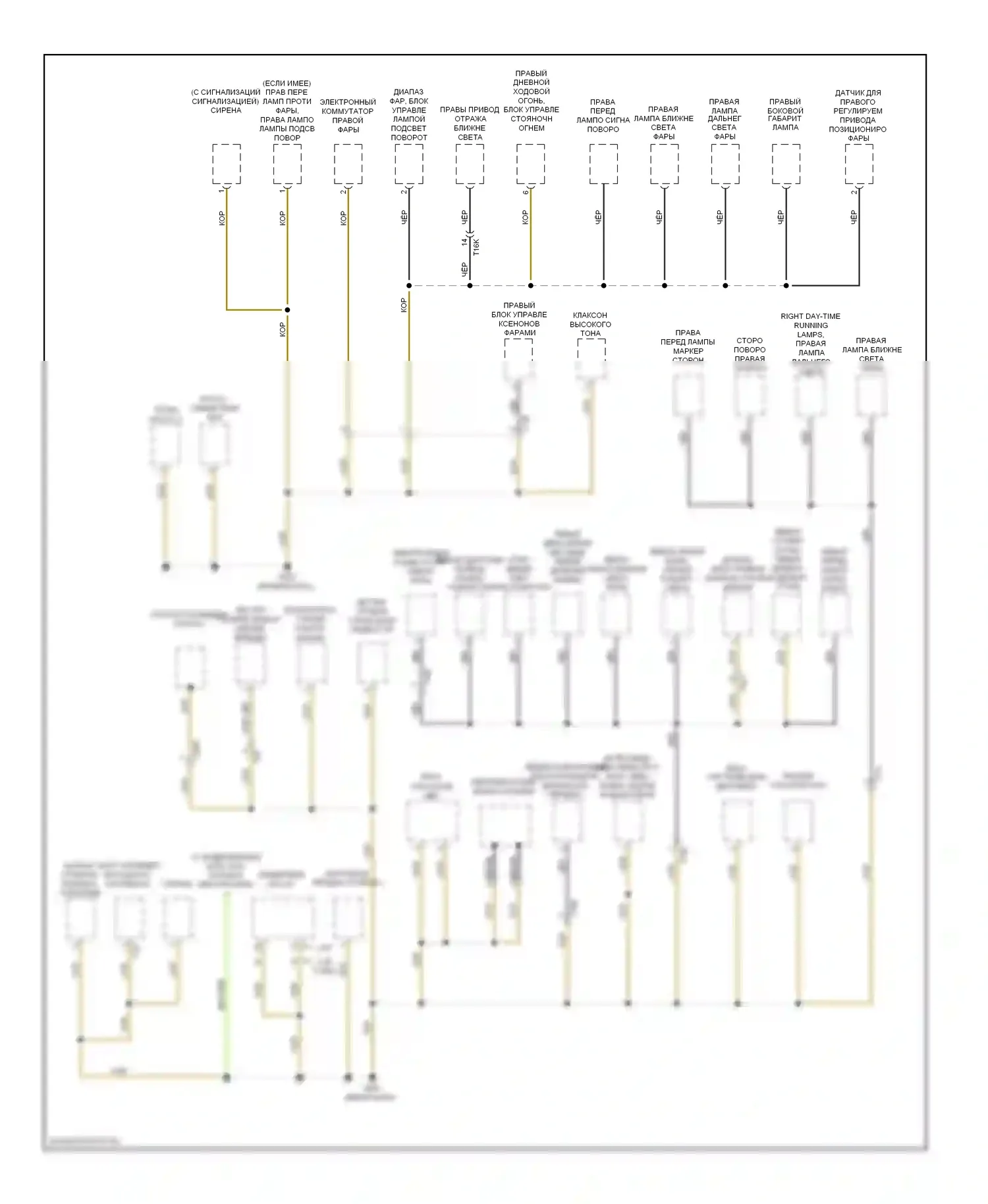 Golf Volkswagen Mk6 (2008-2012): Электросхема разводки массы, позднего выпуска (3 из 4) 