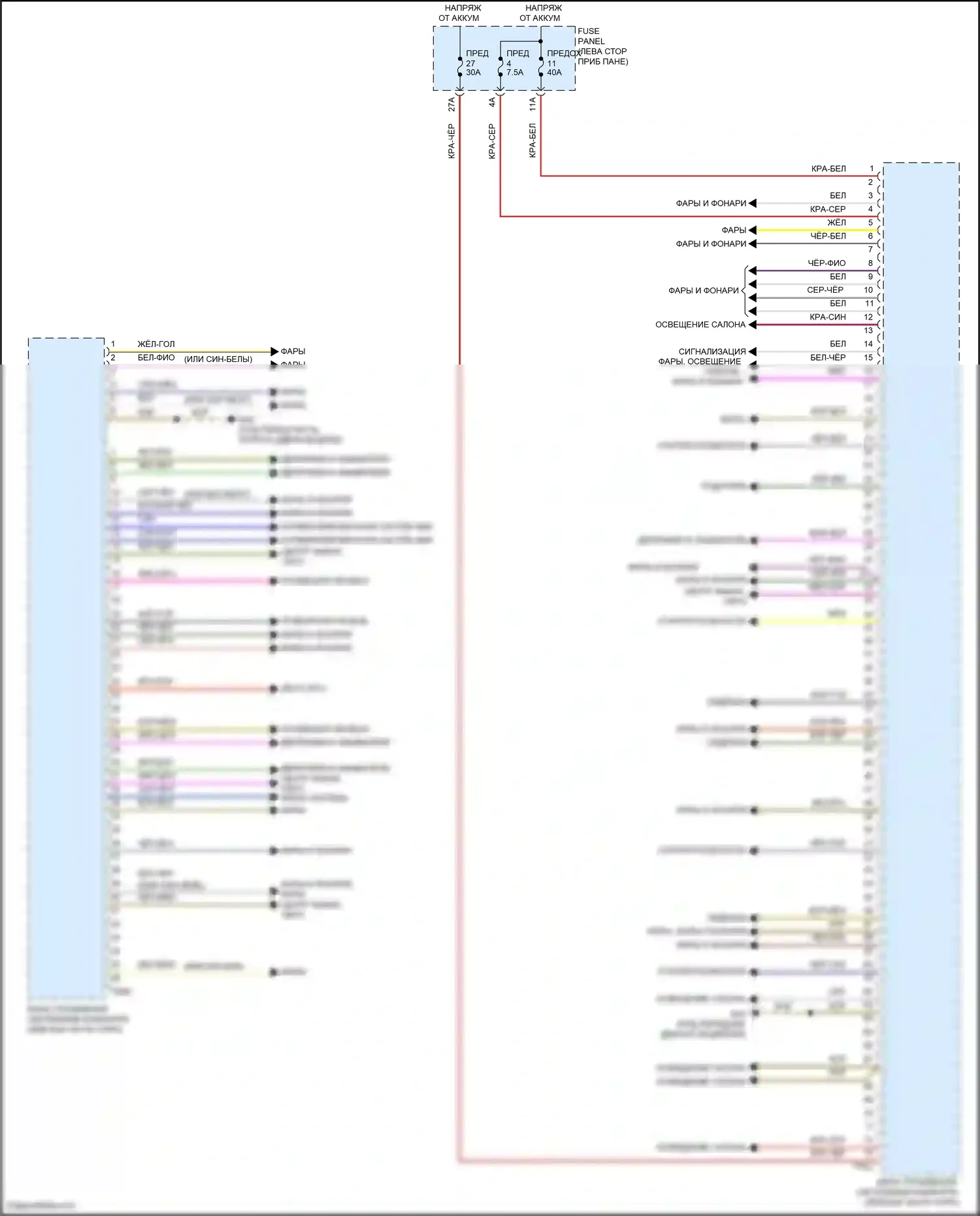 Golf Volkswagen Mk7 рестайлинг (2017-2021): Электросхема блока управления системами комфорта (1 из 2) 
