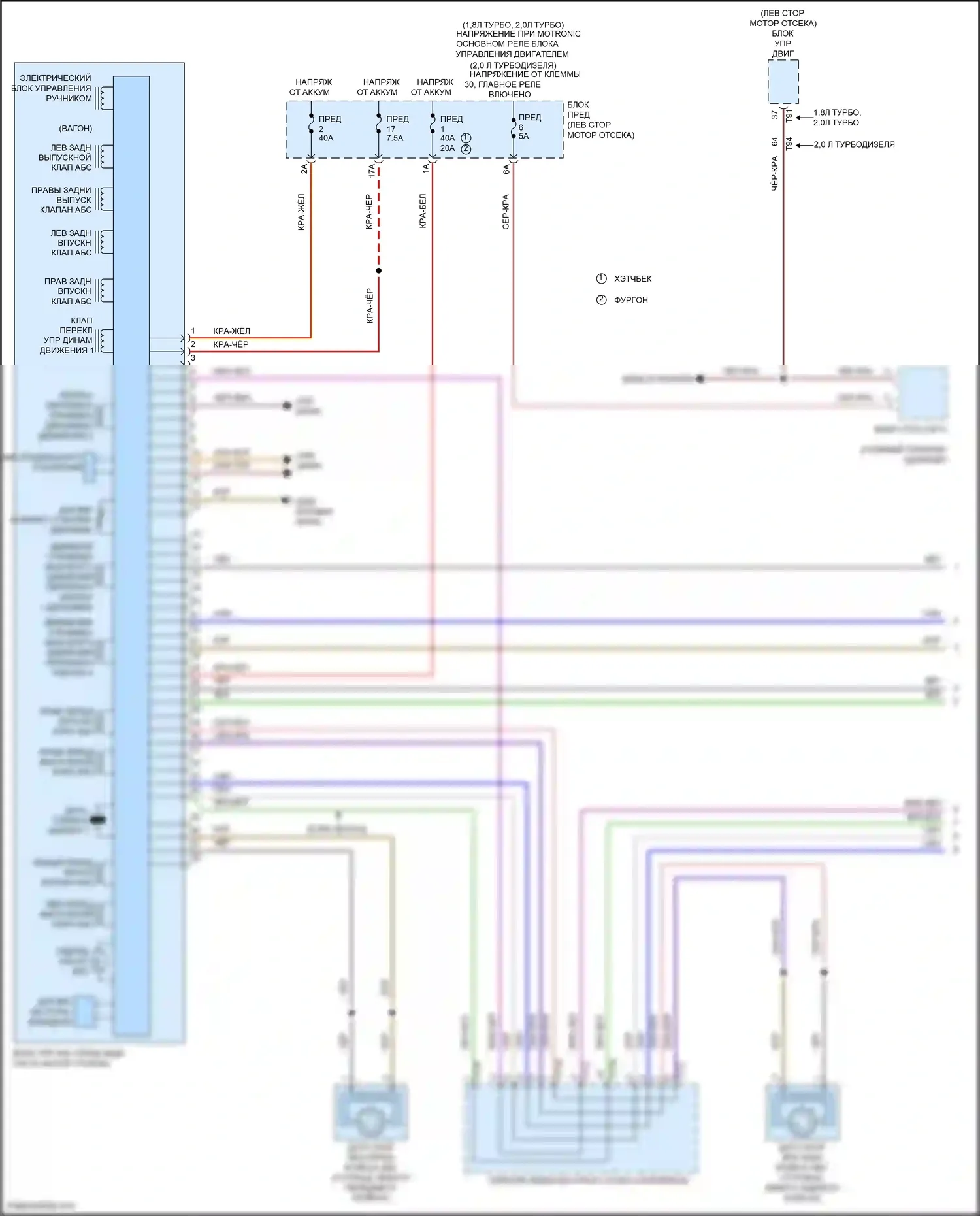 Golf Volkswagen Mk7 (2012-2017): Антиблокировочная система abs электросхема, без адаптивного круиз-контроля (1 из 2) 
