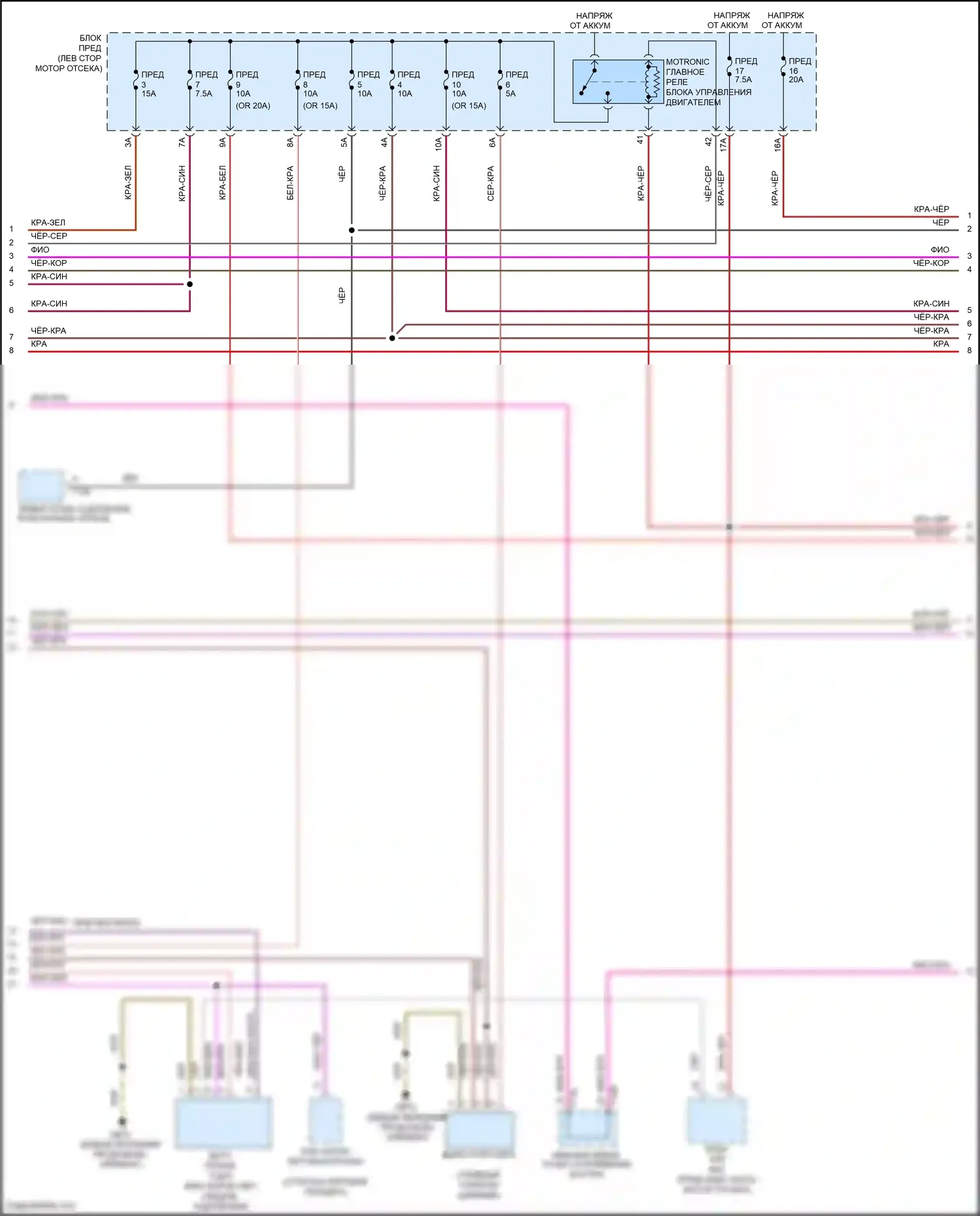 Golf Volkswagen Mk7 (2012-2017): Электросхема двигателя 1.8л турбо (3 из 8) 
