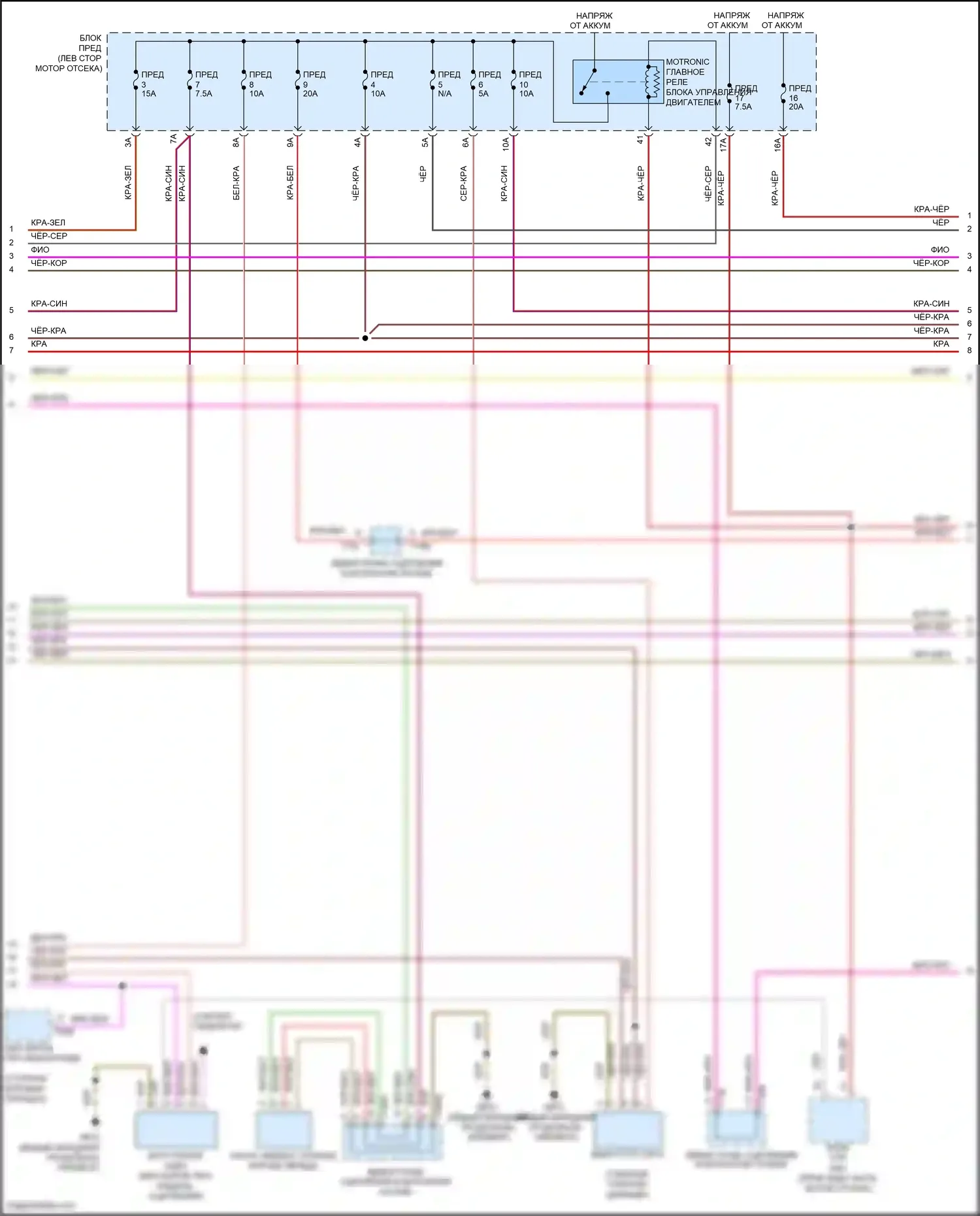 Golf Volkswagen Mk7 (2012-2017): Электросхема двигателя 2.0л турбо (3 из 9) 