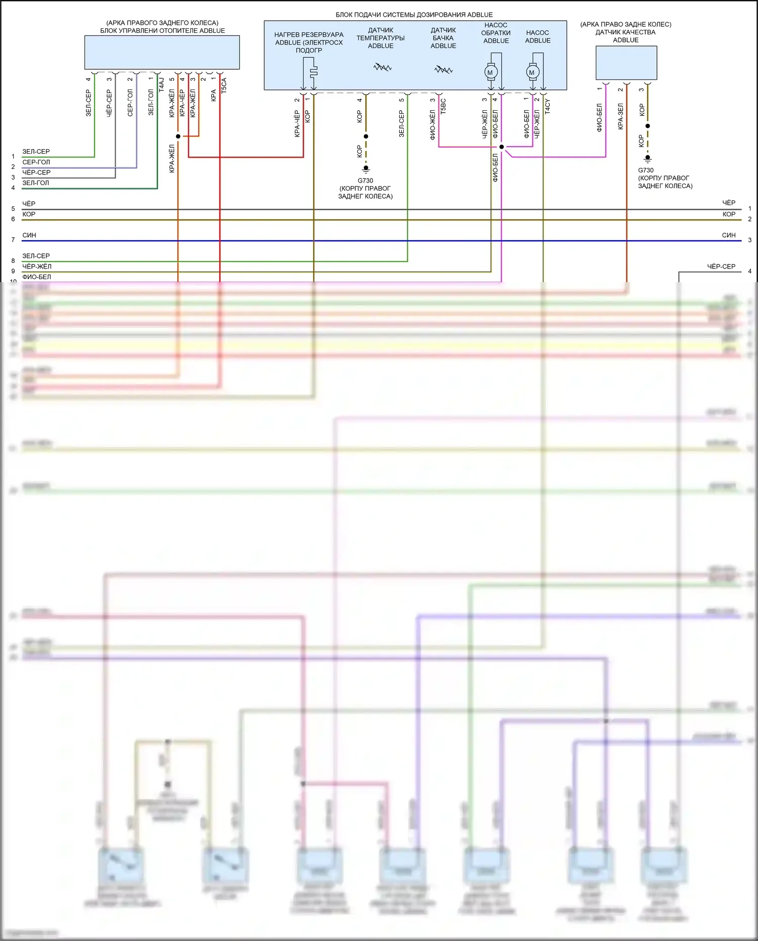 Golf Volkswagen Mk7 (2012-2017): Электросхема двигателя 2.0л турбо дизель (8 из 10) 