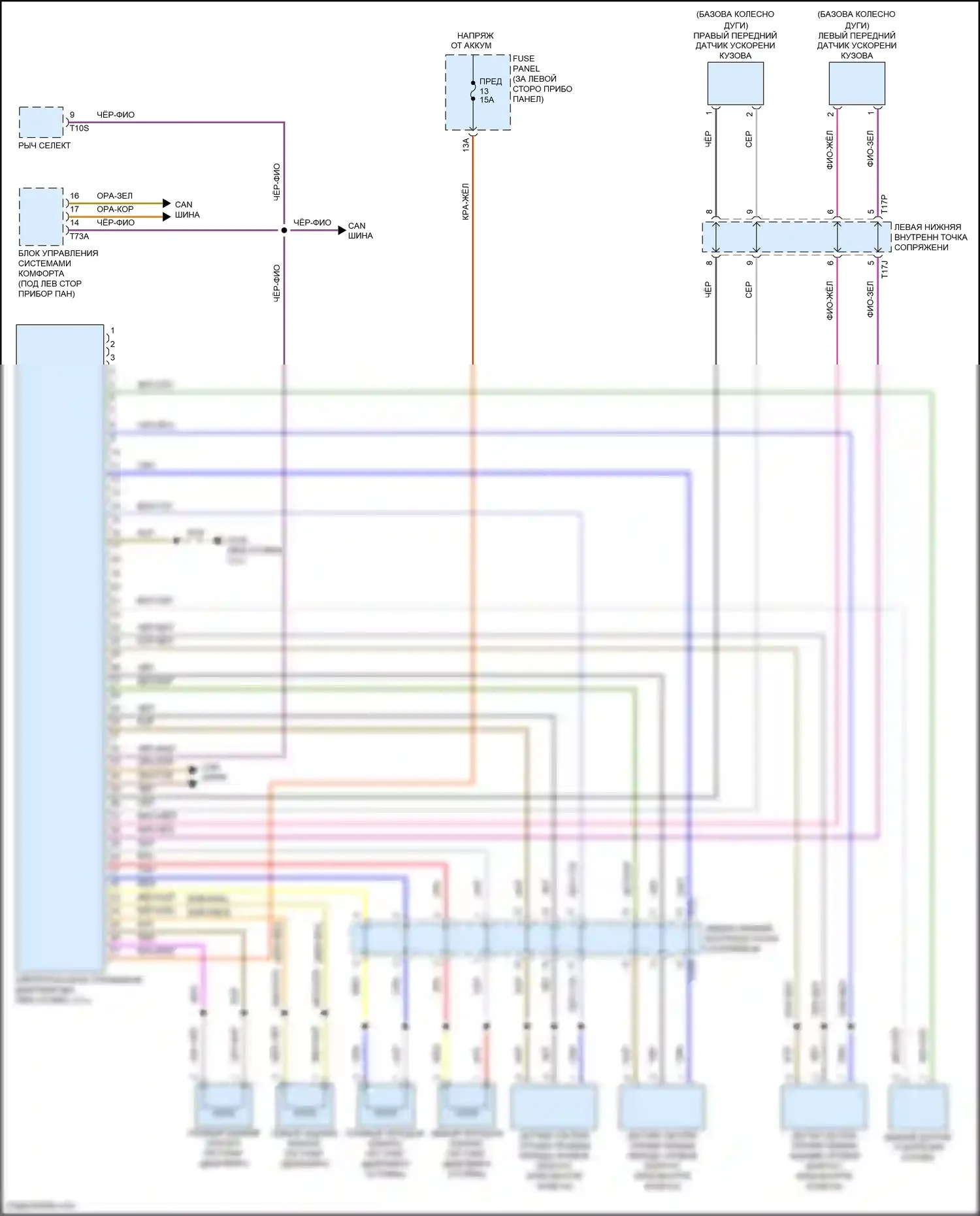 Golf Volkswagen Mk7 (2012-2017): Электросхема электронной подвески 