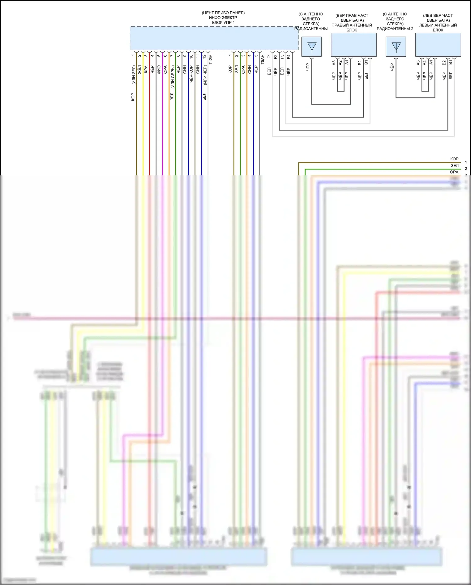 Golf Volkswagen Mk7 (2012-2017): Электросхема навигации, без усилителя (3 из 5) 