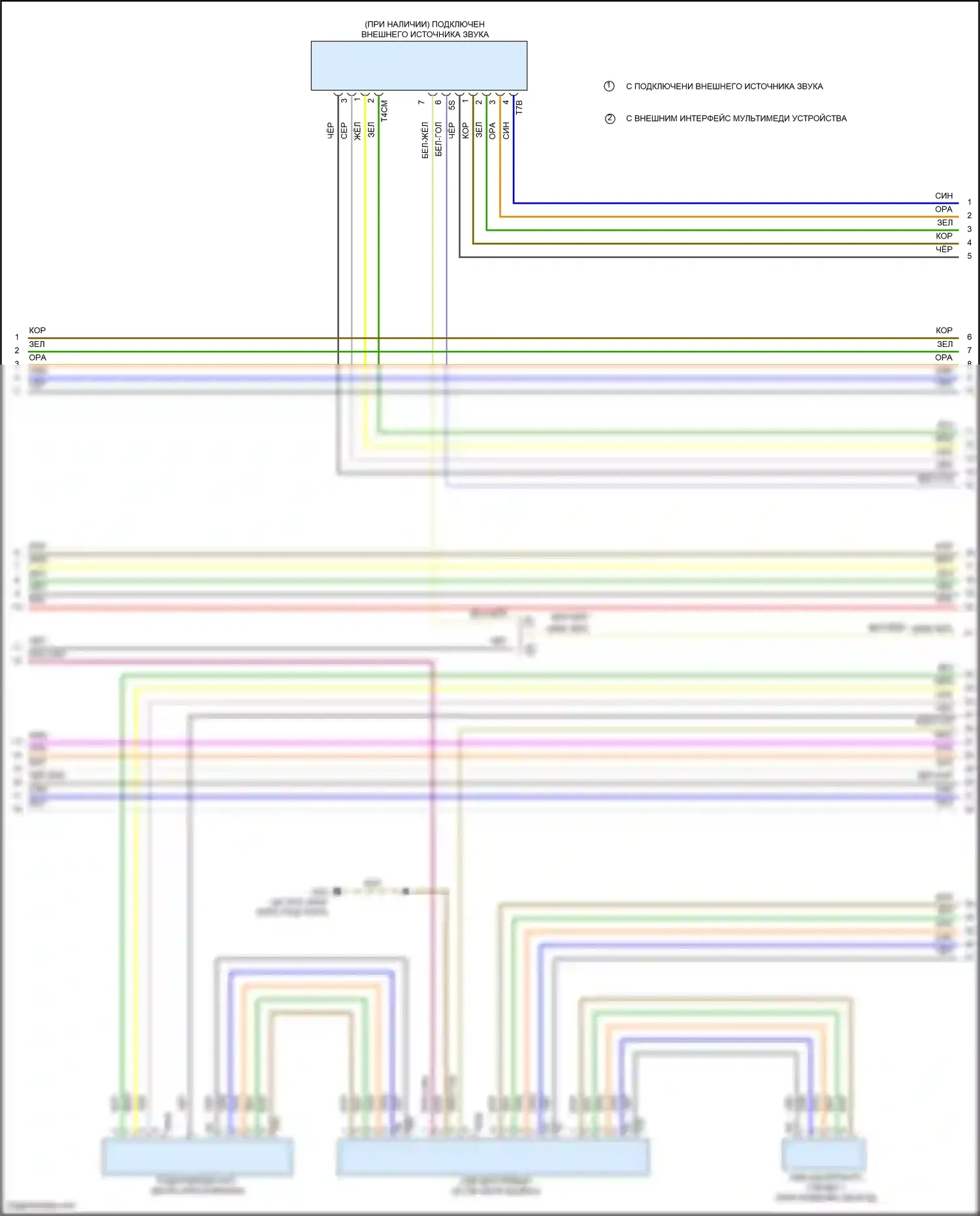 Golf Volkswagen Mk7 (2012-2017): Электросхема навигации, без усилителя (4 из 5) 