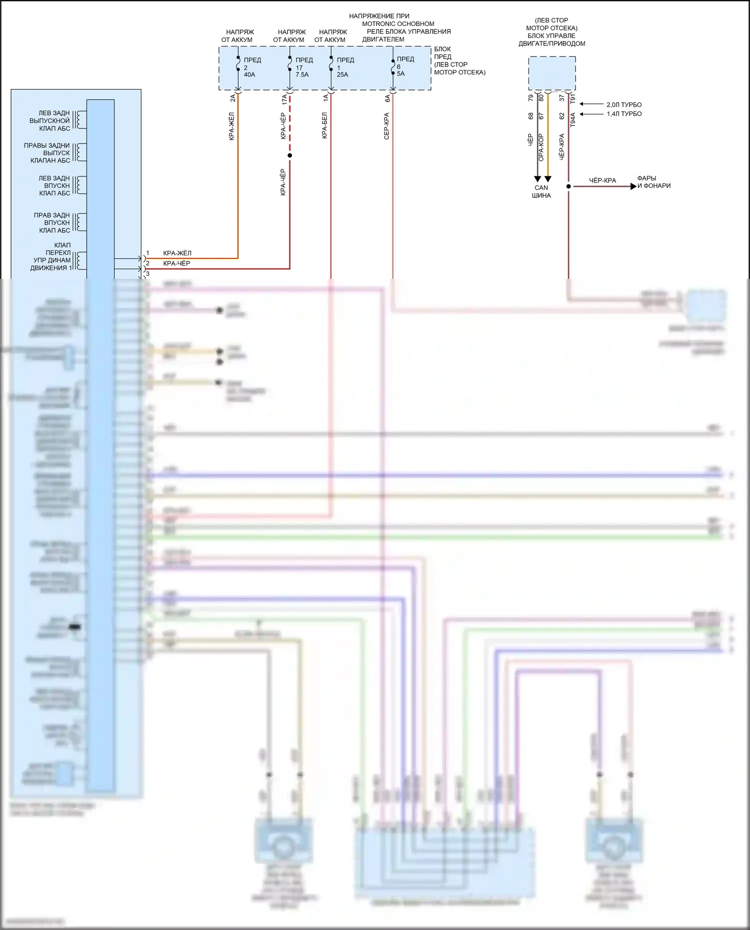 Golf Volkswagen Mk8 (2019-2024): Антиблокировочная система abs электросхема, без адаптивного круиз-контроля (1 из 2) 