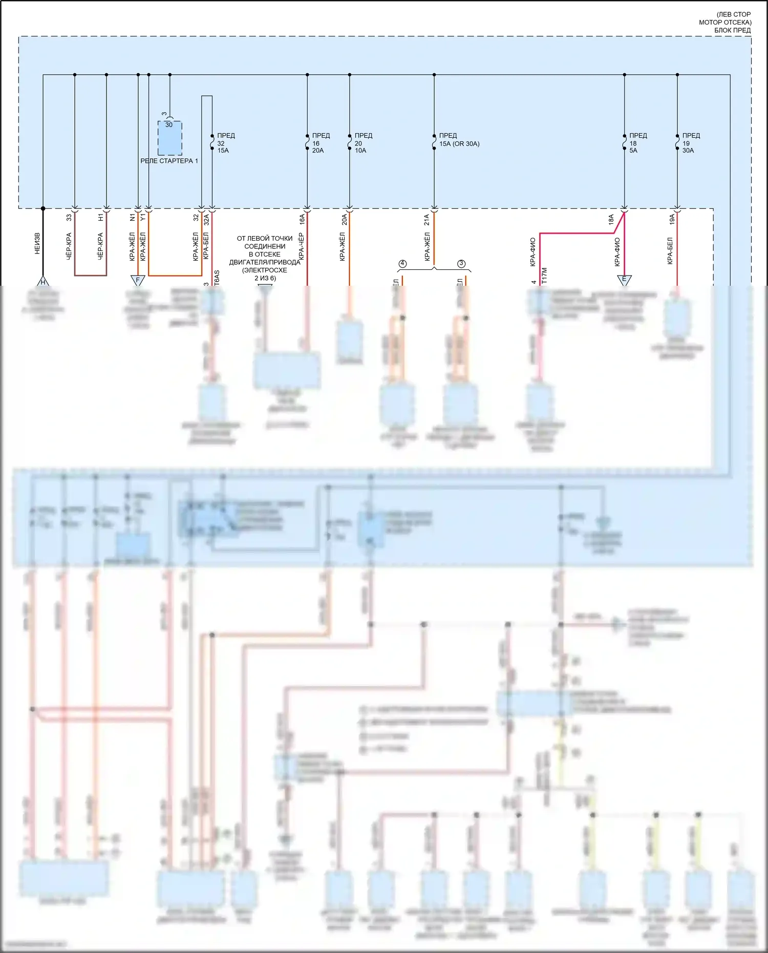 Golf Volkswagen Mk8 (2019-2024): Электросхема блока предохранителей реле (2 из 6) 