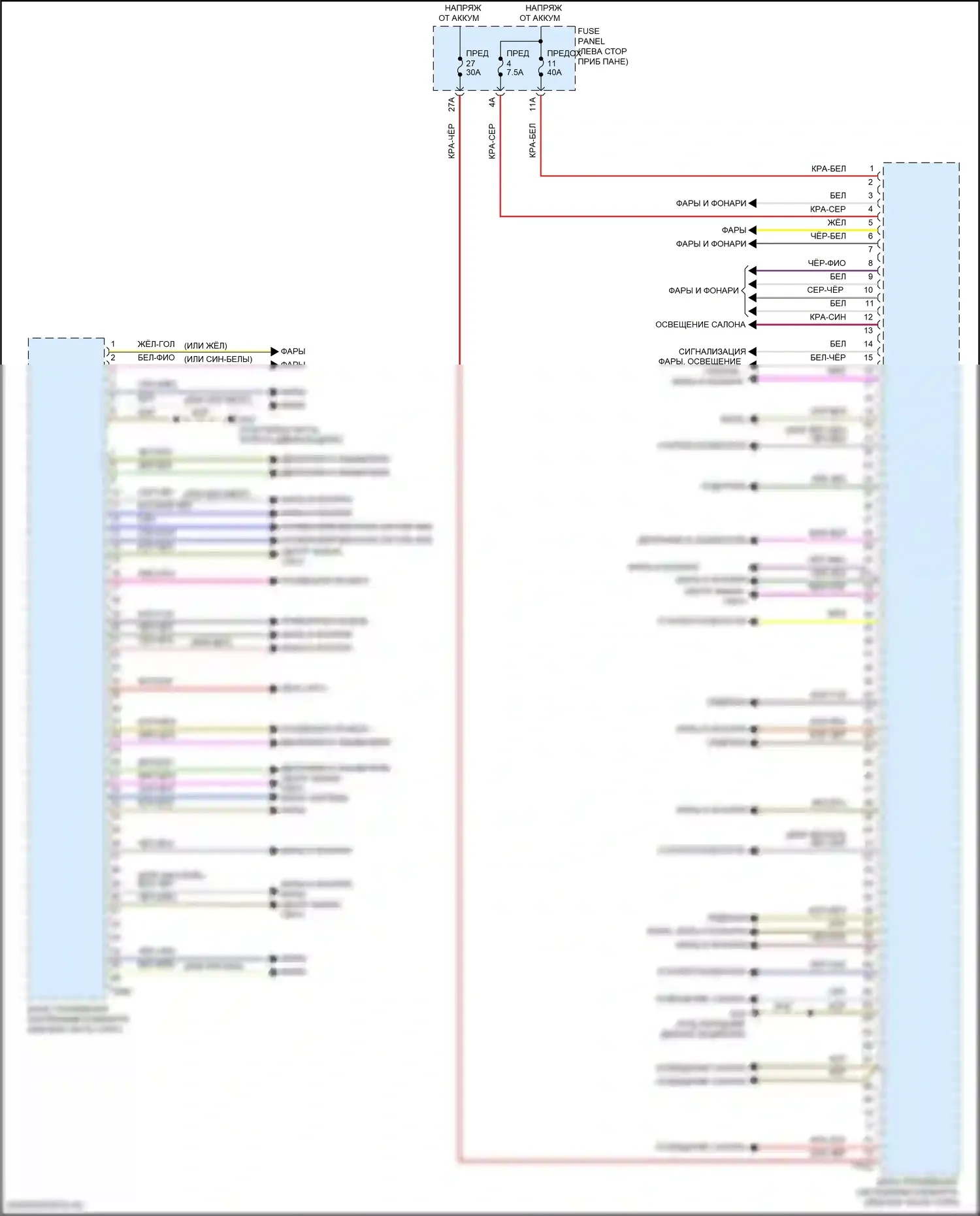 Golf Volkswagen Mk8 (2019-2024): Электросхема блока управления системами комфорта (1 из 2) 