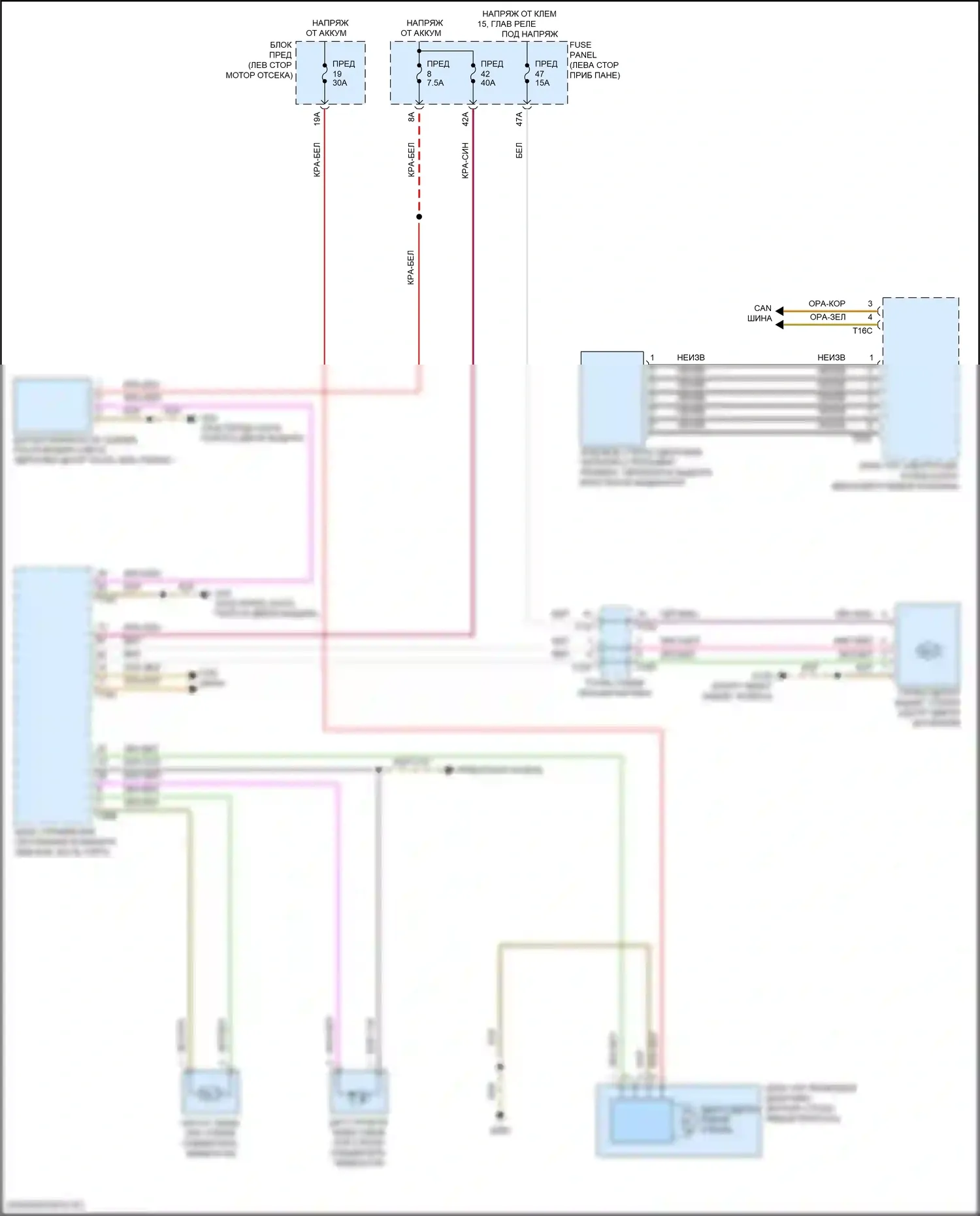 Golf Volkswagen Mk8 (2019-2024): Дворники и омыватели электросхема 